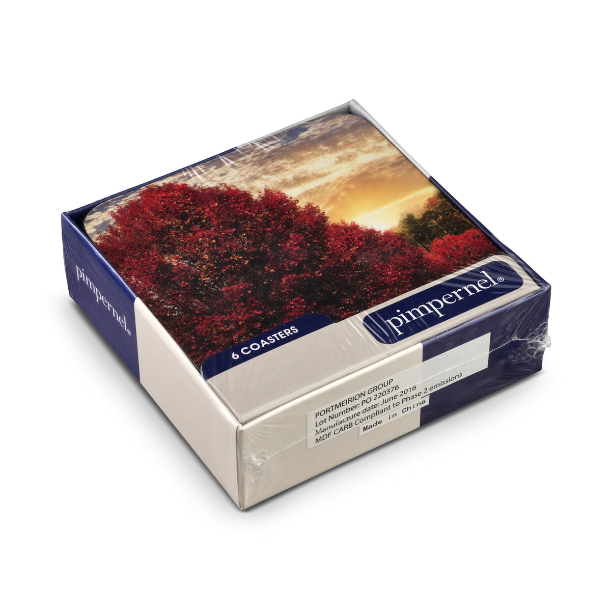 Crimson Trees Coasters – Set of 6
