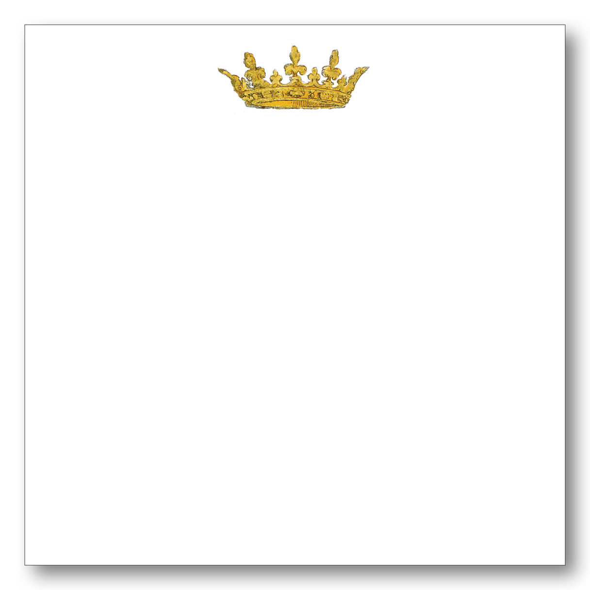Maison de Papier 5" x 5" Note Block – 75 Sheets – Crown