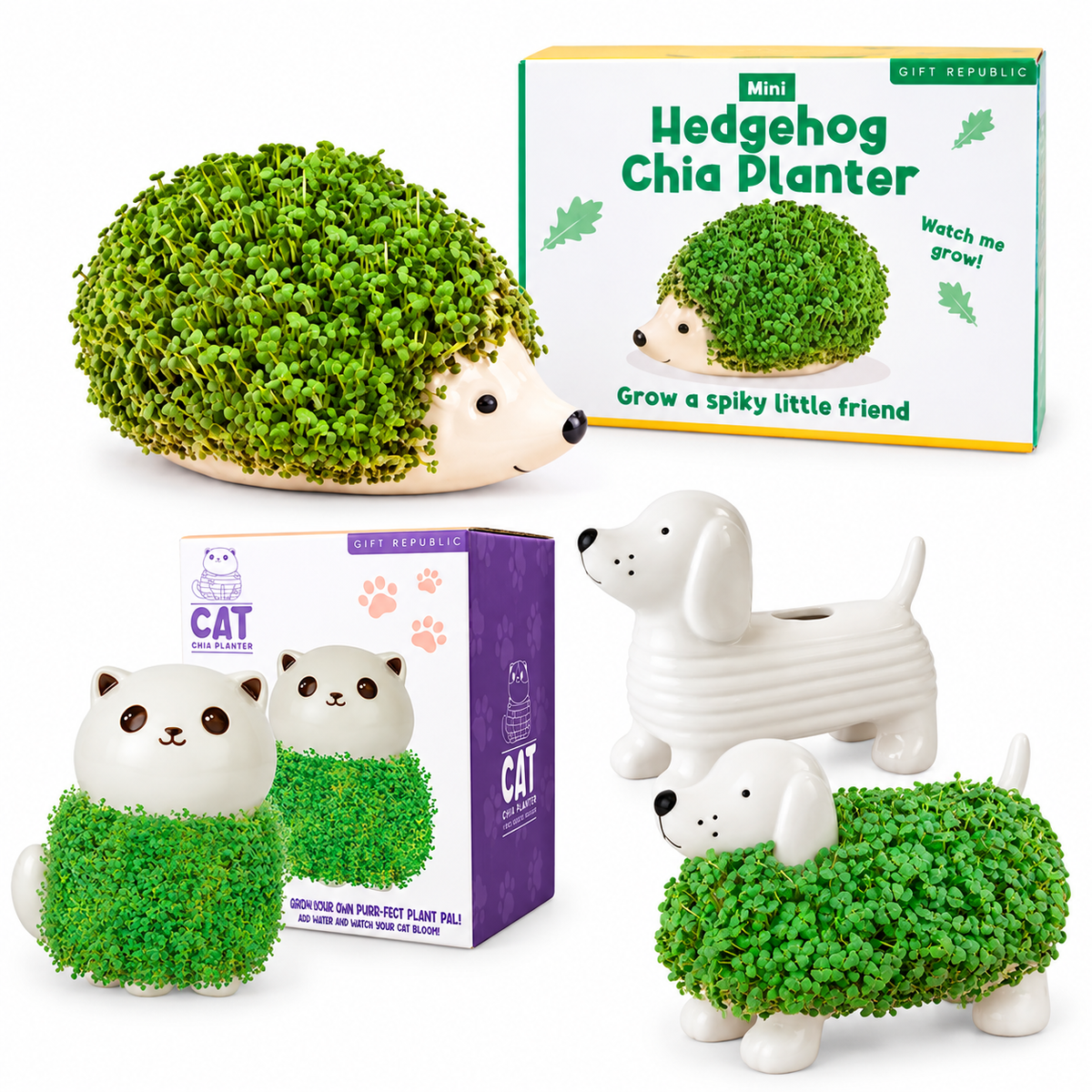 Gift Republic Mini Chia Planter – Assorted Styles – Each Sold Separately
