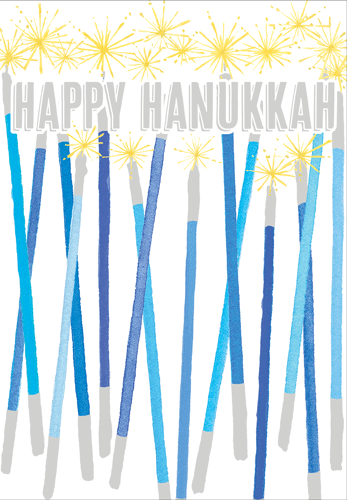 Caspari Happy Hanukkah Foil Card – 1 Card & 1 Envelope