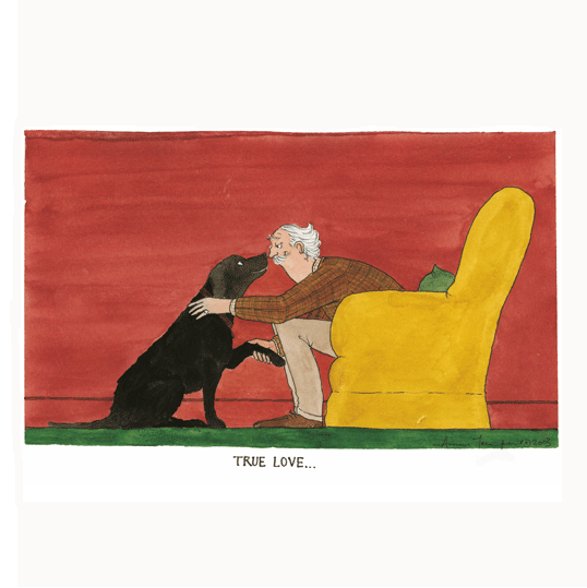 Caspari Father's Day Card – Man's True Love – 1 Card & 1 Envelope