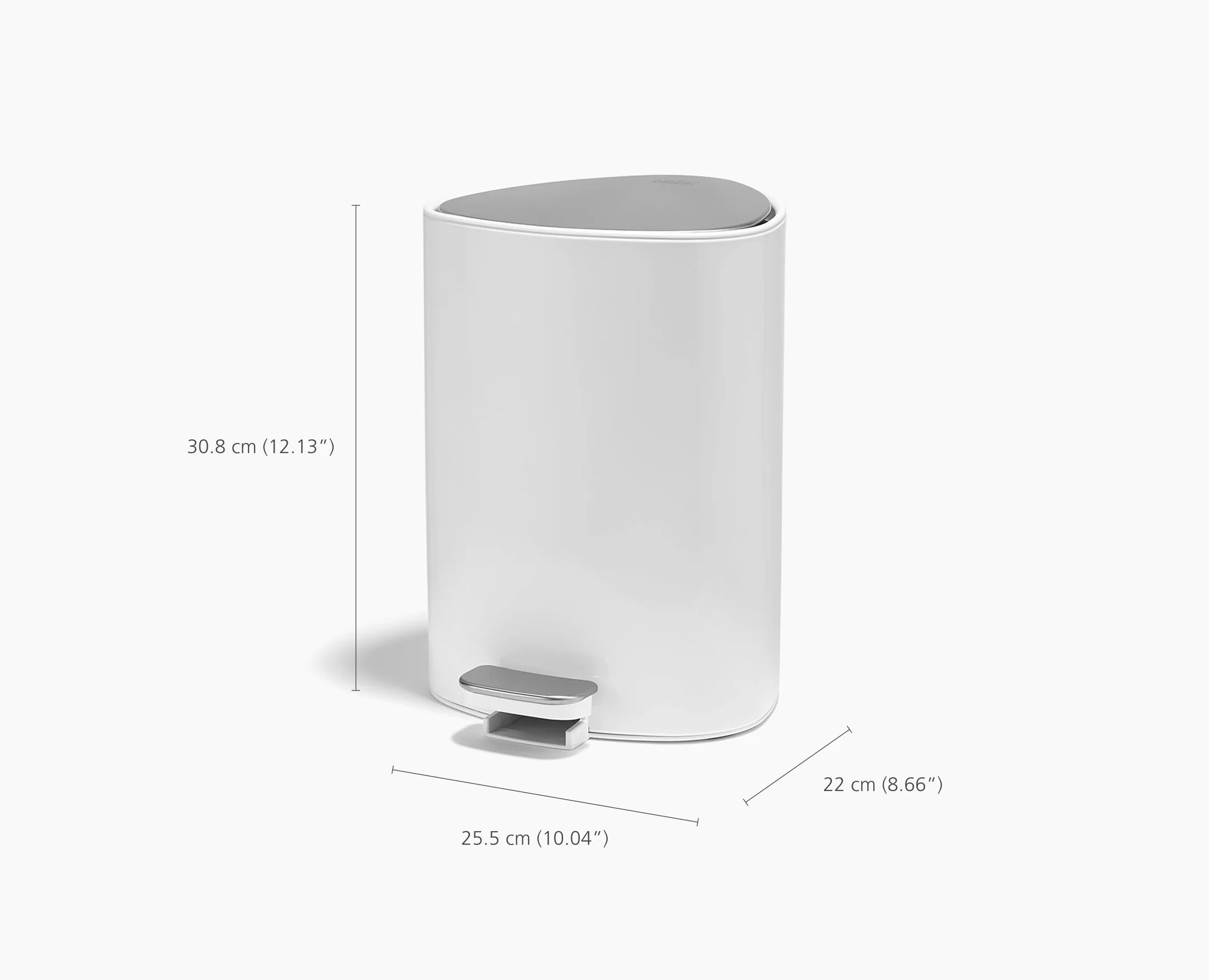 Joseph Joseph EasyStore 5L Bathroom Pedal Trash Can – Gloss White