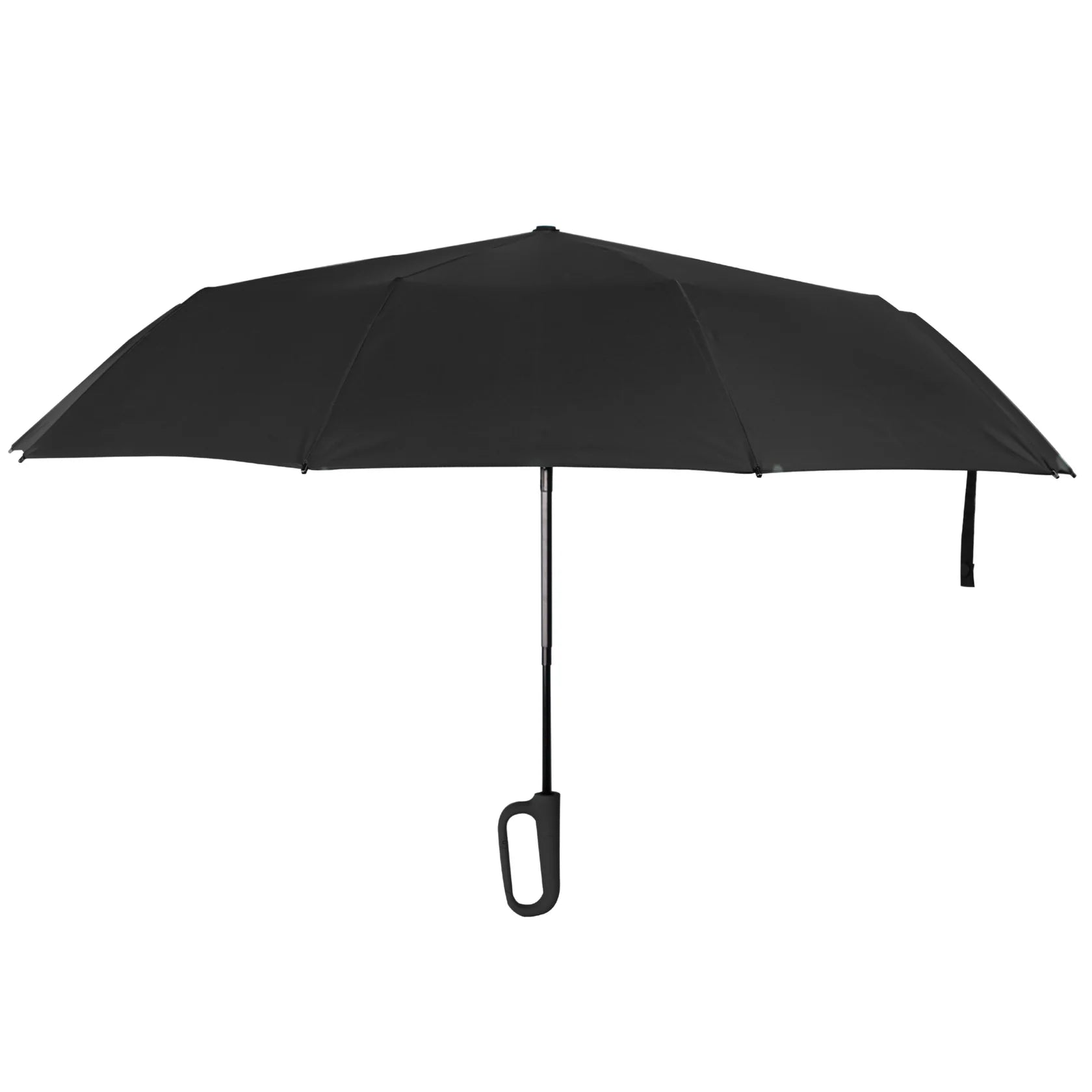 URBN ELEMNTS – Everyday Umbrella with Never-Forget Carabiner Handle – Black