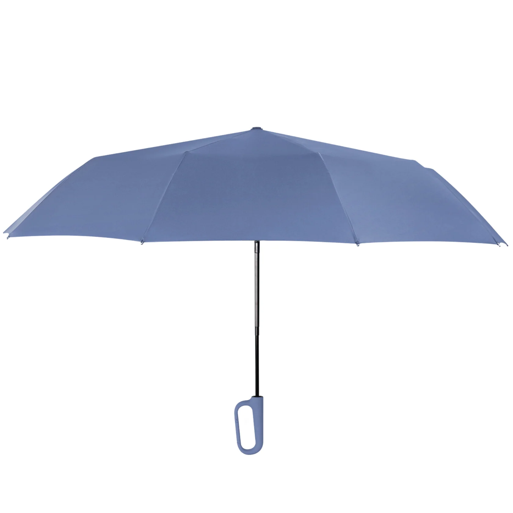 URBN ELEMNTS – Everyday Umbrella with Never-Forget Carabiner Handle – Blue