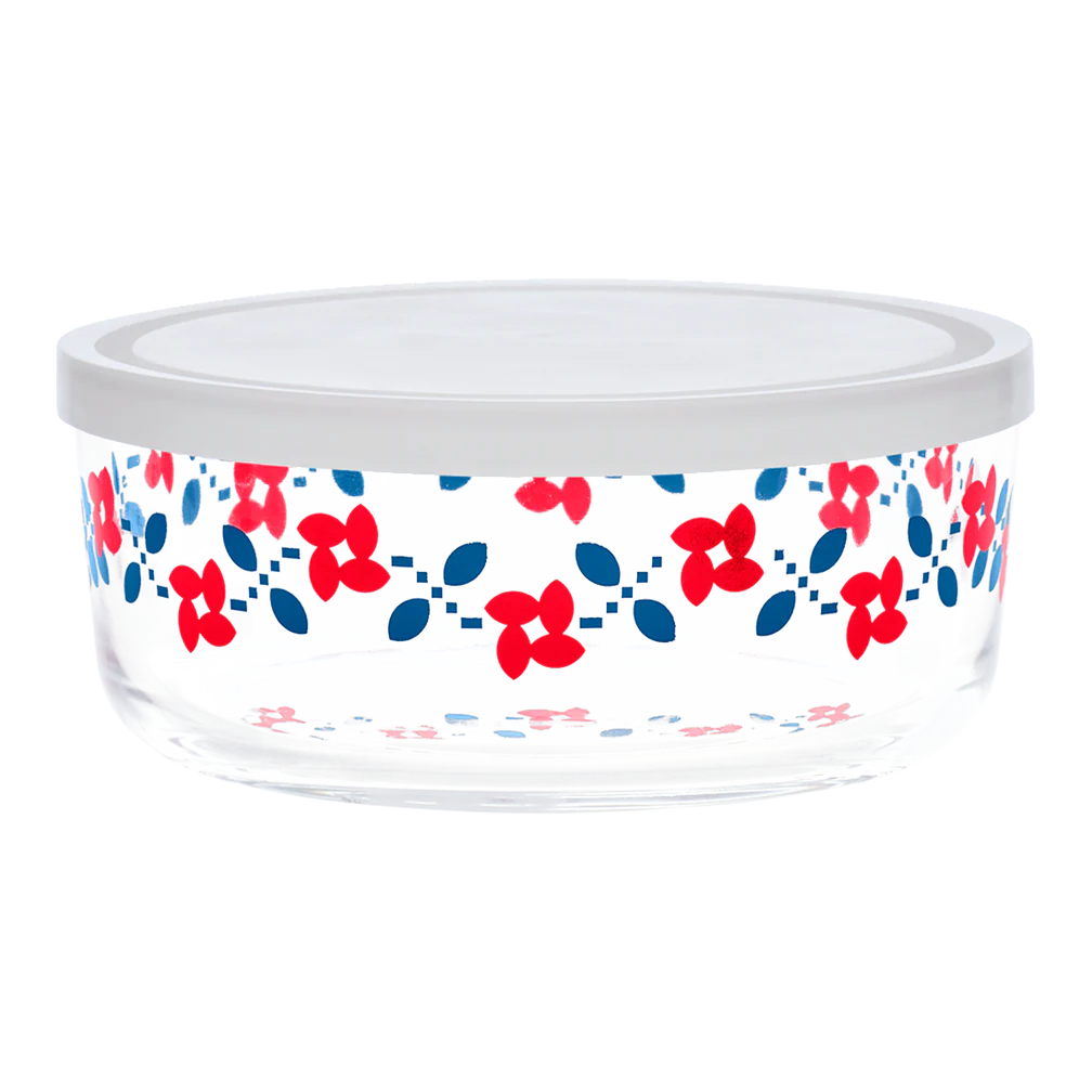 Fishs Eddy Vintage Floral - Patsy Storage Bowl With Lid - 24.3oz