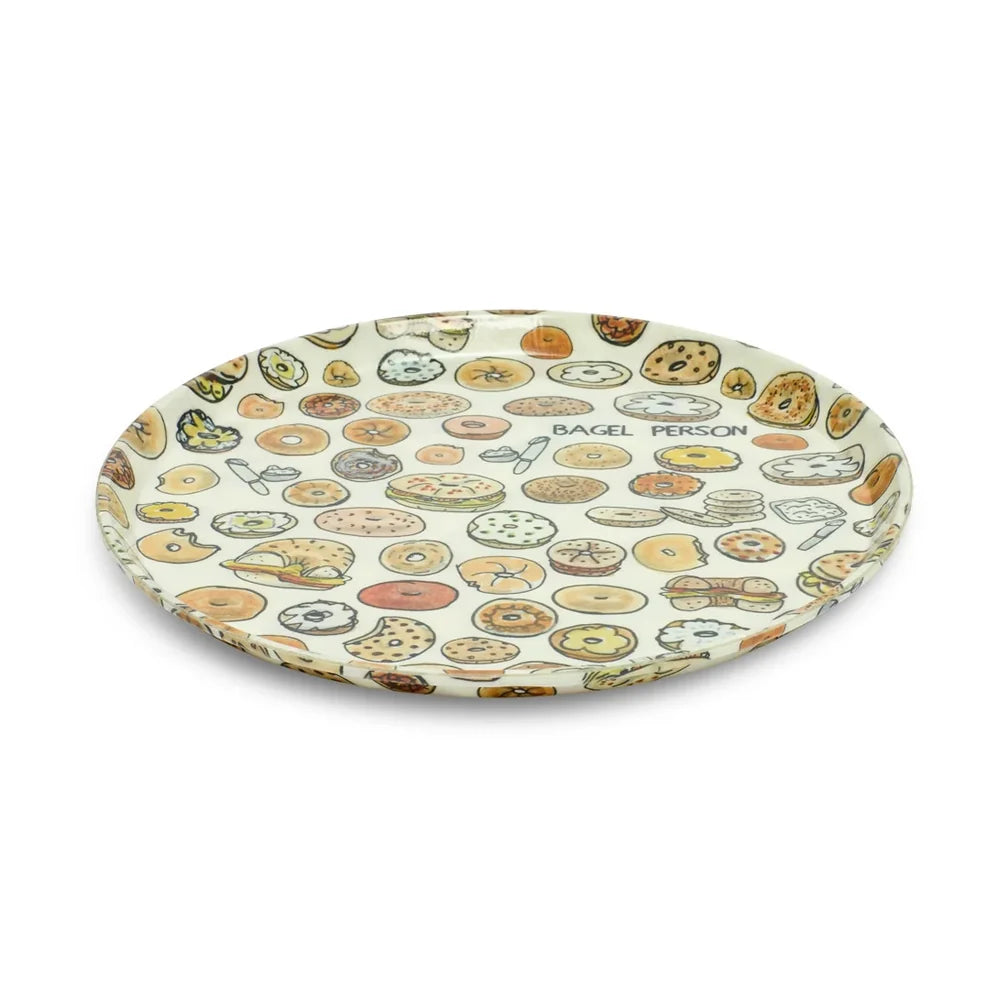 Fishys Eddy Camtray - Round "Bagel Person" Tray – 14"