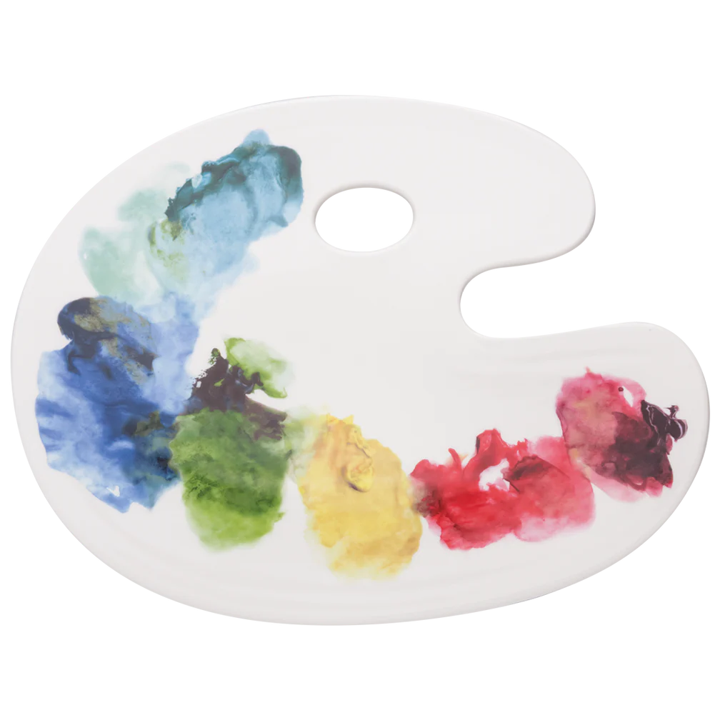 Fishys Eddy Funny Little Trays - Artist Palette Cheese Tray – 12"x 15.25"