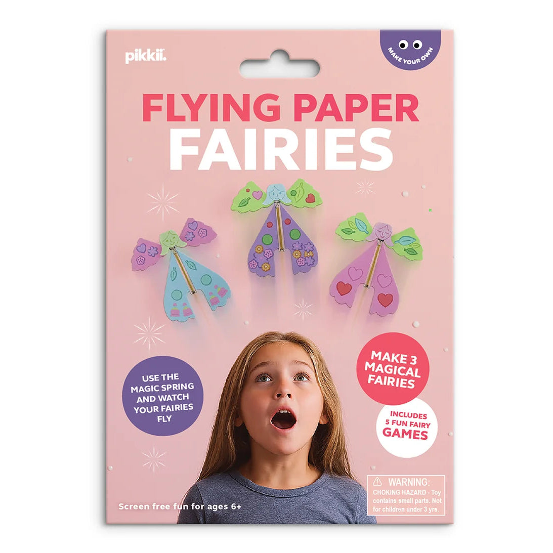 Pikkii Origami Craft Kit – Flying Fairies – Set of 3
