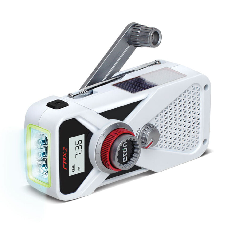 FRX2 Emergency Hand Crank Weather Alert Radio with LED Flashlight + Phone Charger