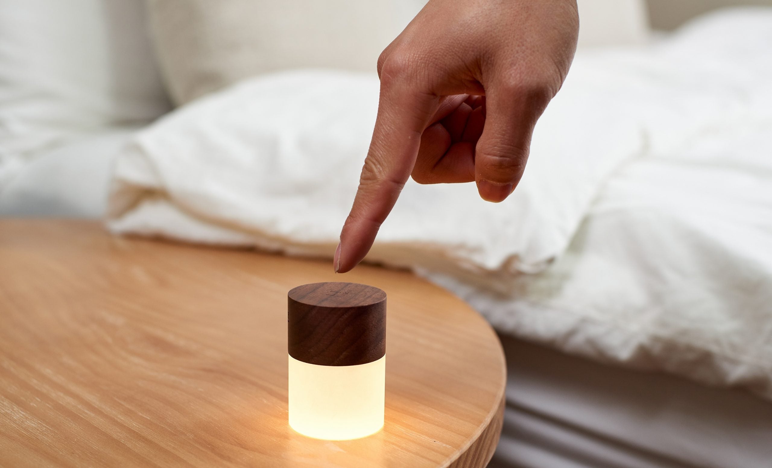 Gingko Mini Lemelia Light – Natural Walnut Wood – 2.5 x 1.75"
