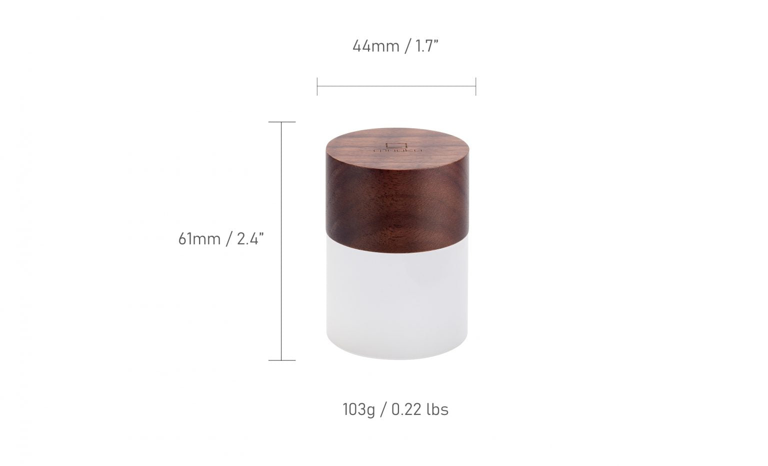 Gingko Mini Lemelia Light – Natural Walnut Wood – 2.5 x 1.75"