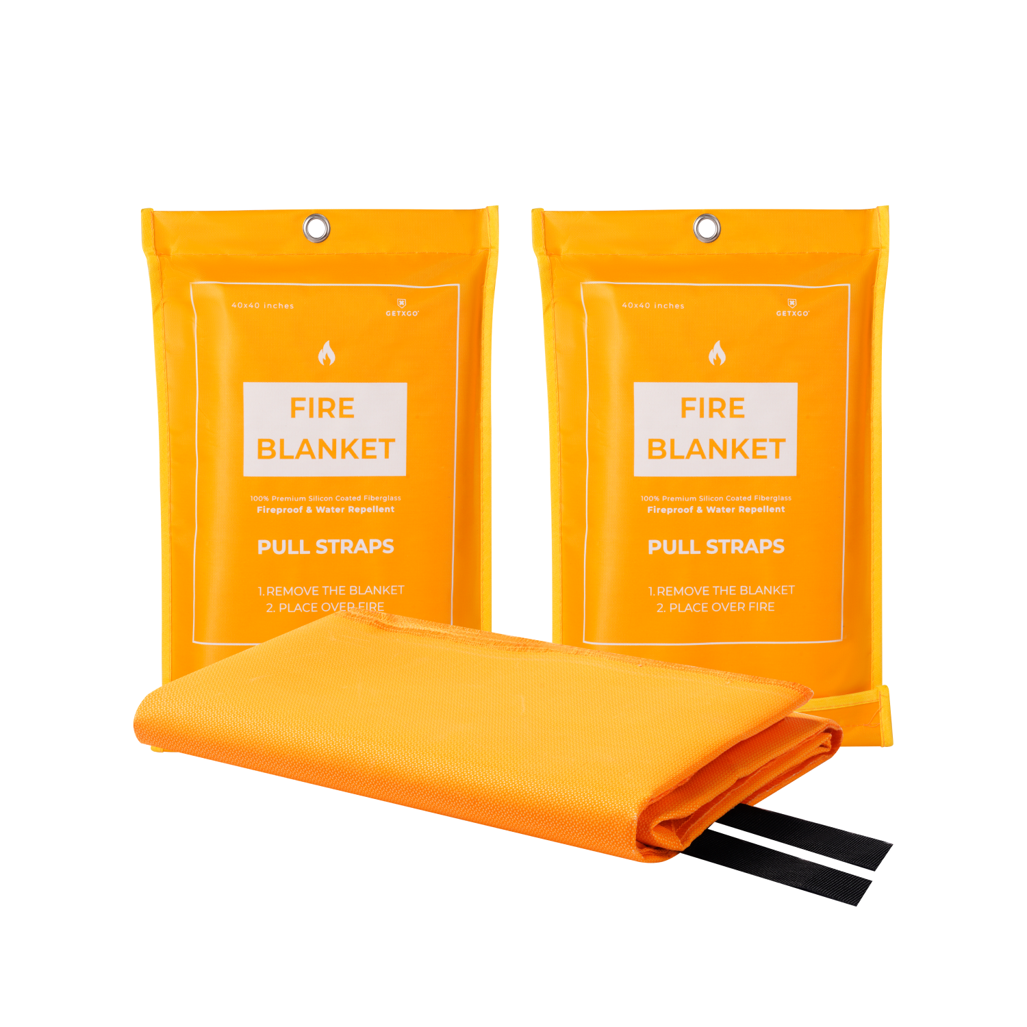 GETXGO Fireproof Blanket – 40” x 40” – 2 Pack