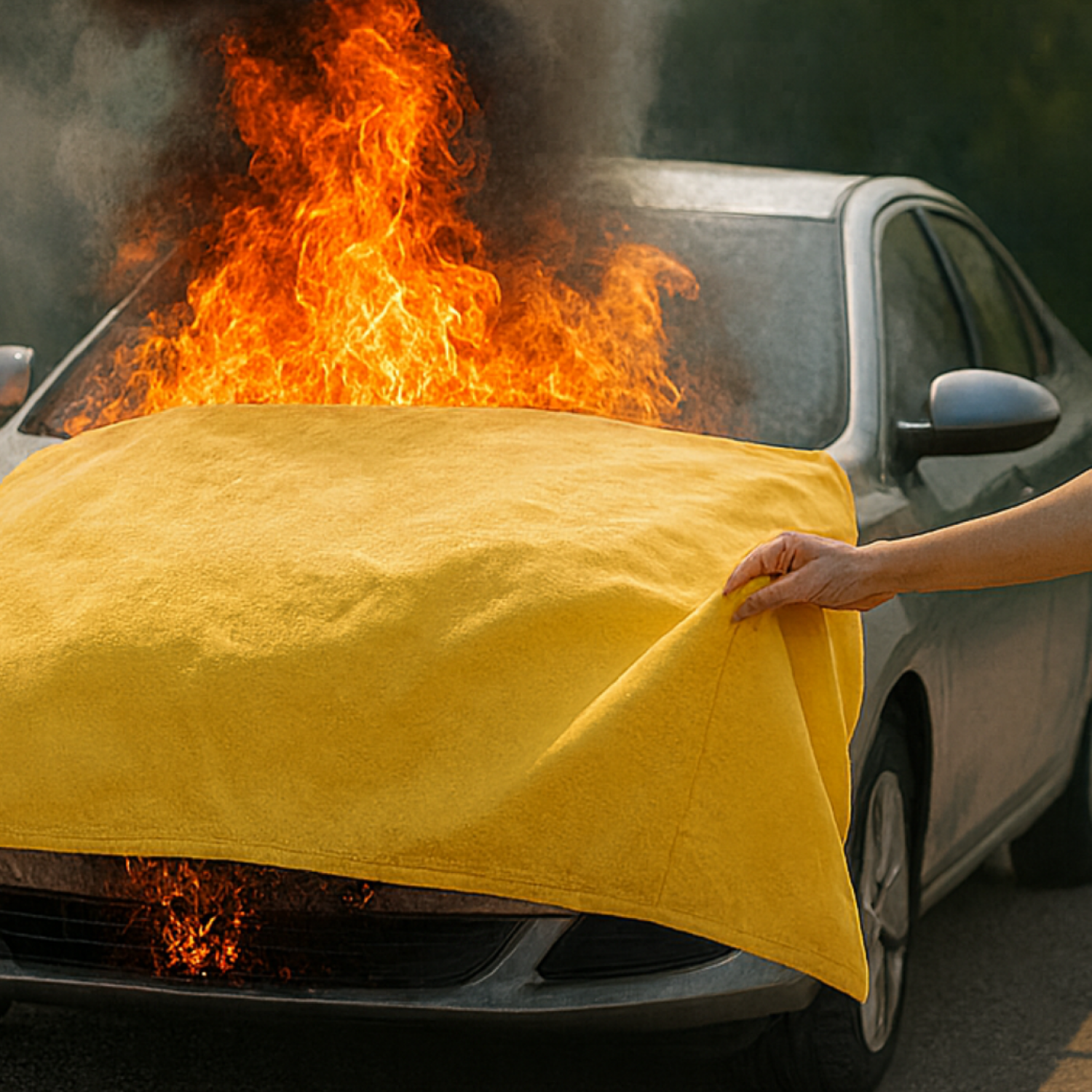 GETXGO Fireproof Blanket – 40” x 40” – 2 Pack