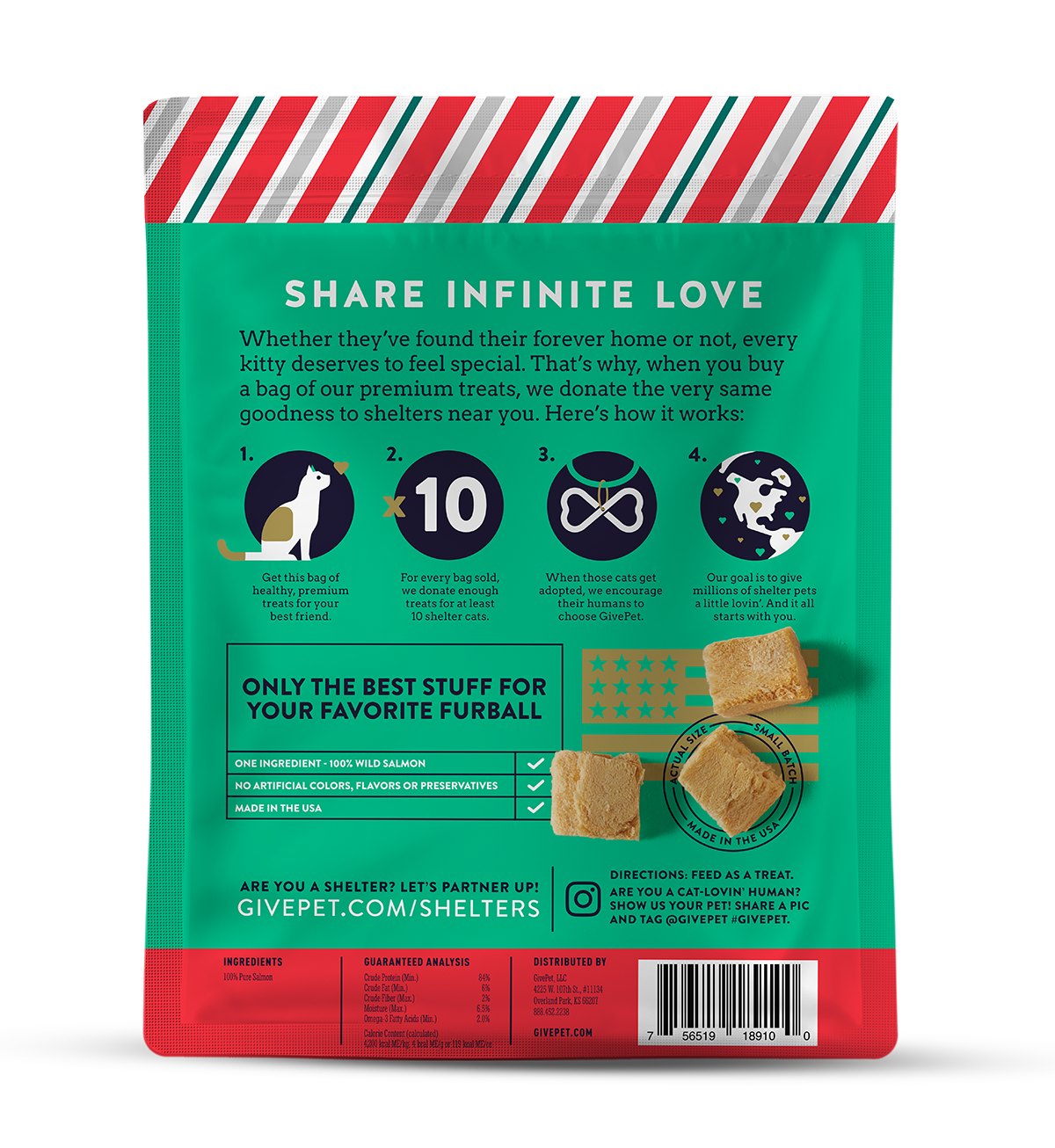 Freeze-Dried Holiday Cat Treats –  Naughty or Mice – 1oz. Bag