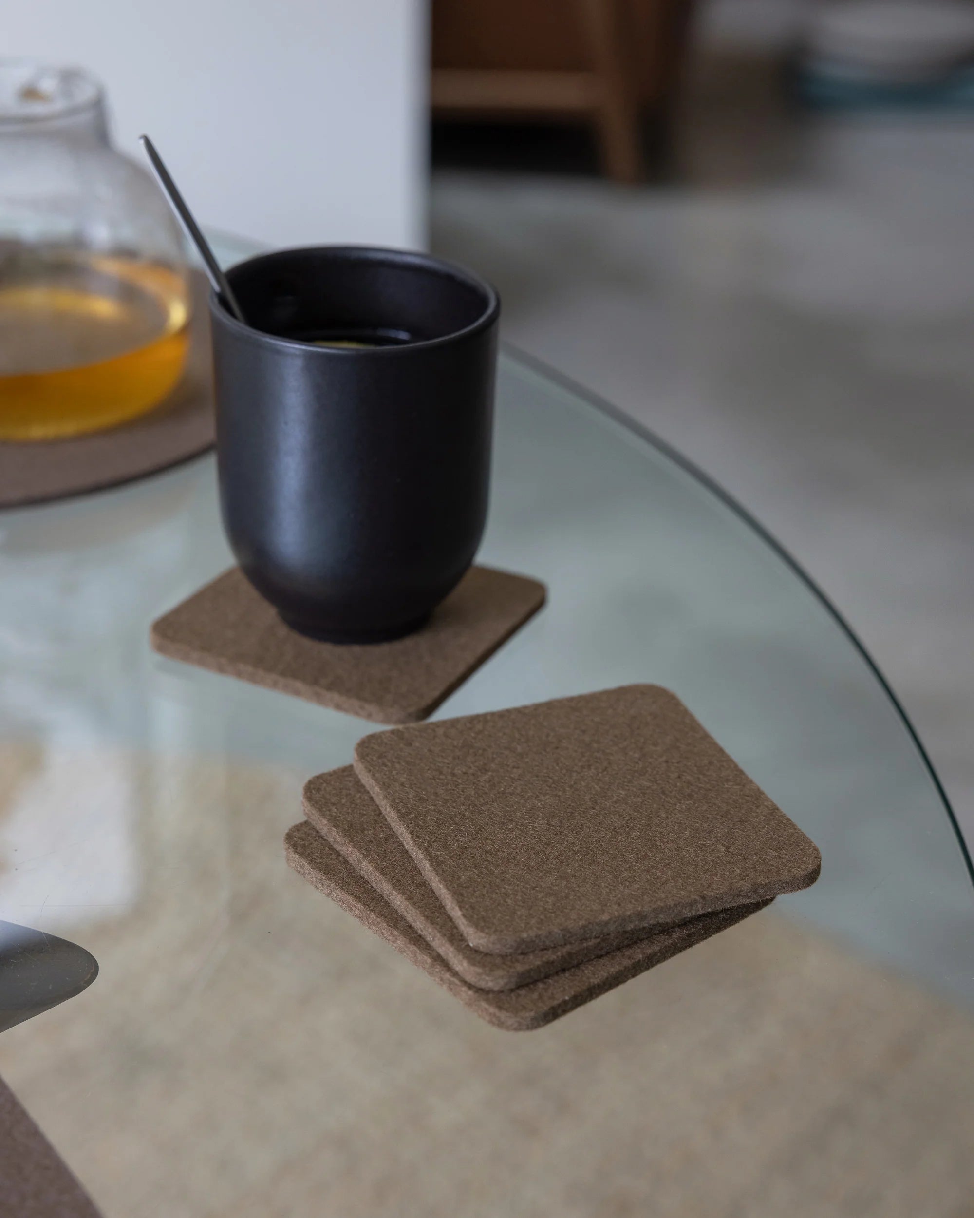 Graf Lantz Bierfilzl Square Felt Coaster – Cumin – 4pk