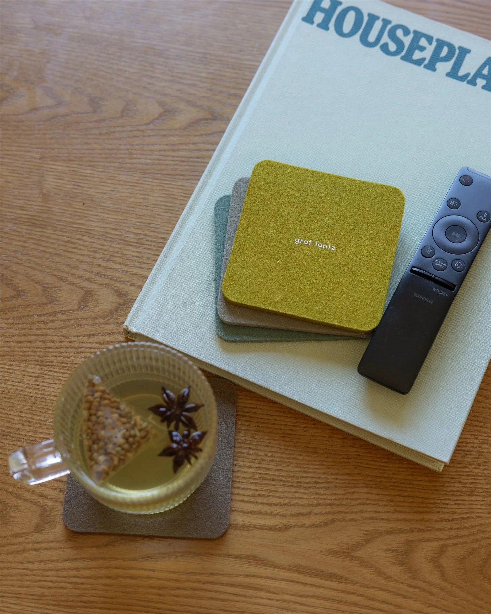 Graf Lantz Bierfilzl Square Felt Coaster – London Fog – 4pk