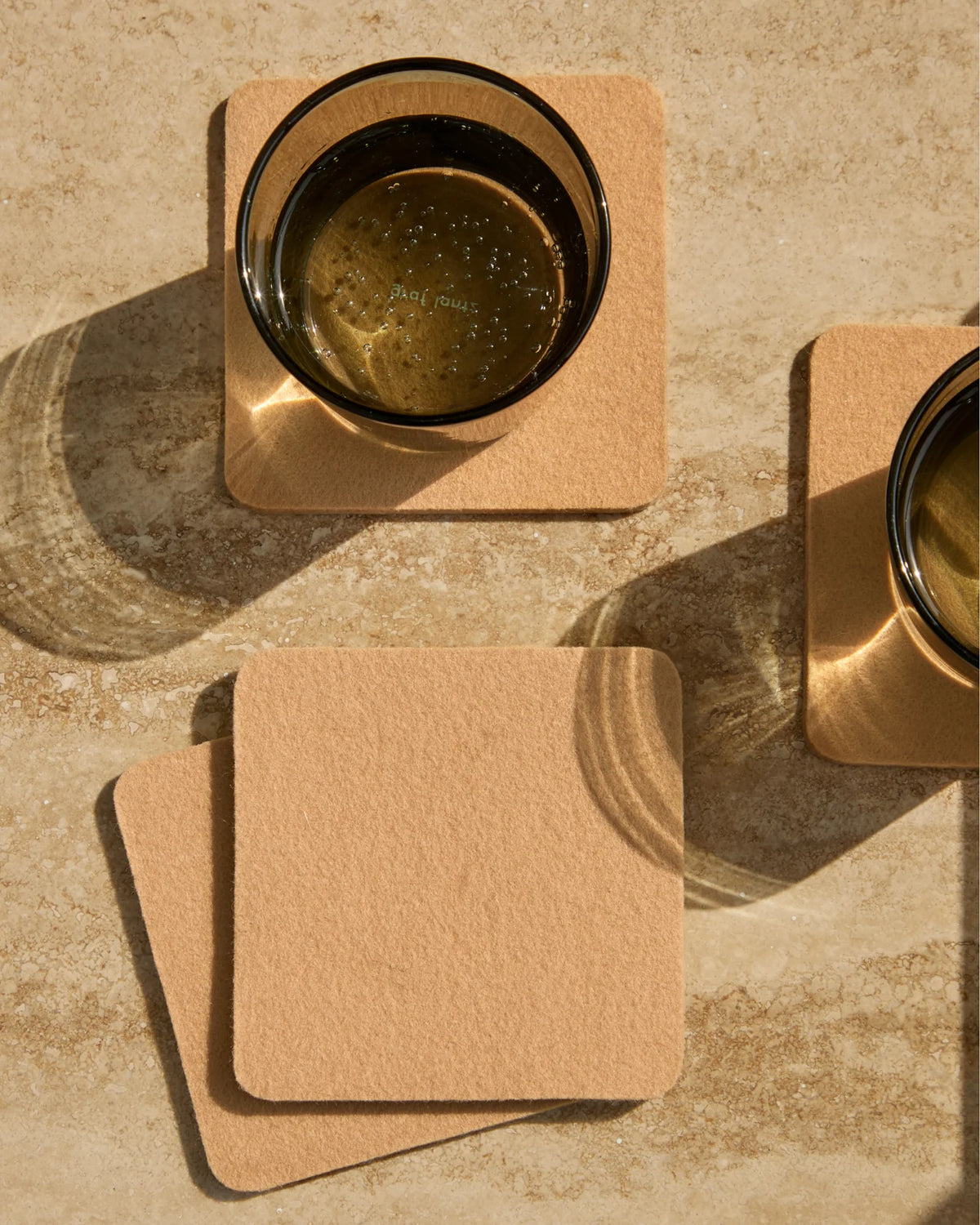 Graf Lantz Bierfilzl Square Felt Coaster – Latte – 4pk