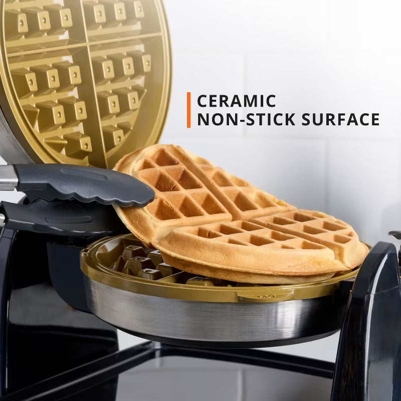 Krups Stainless Steel 180° Flip Rotating Belgian Waffle Maker