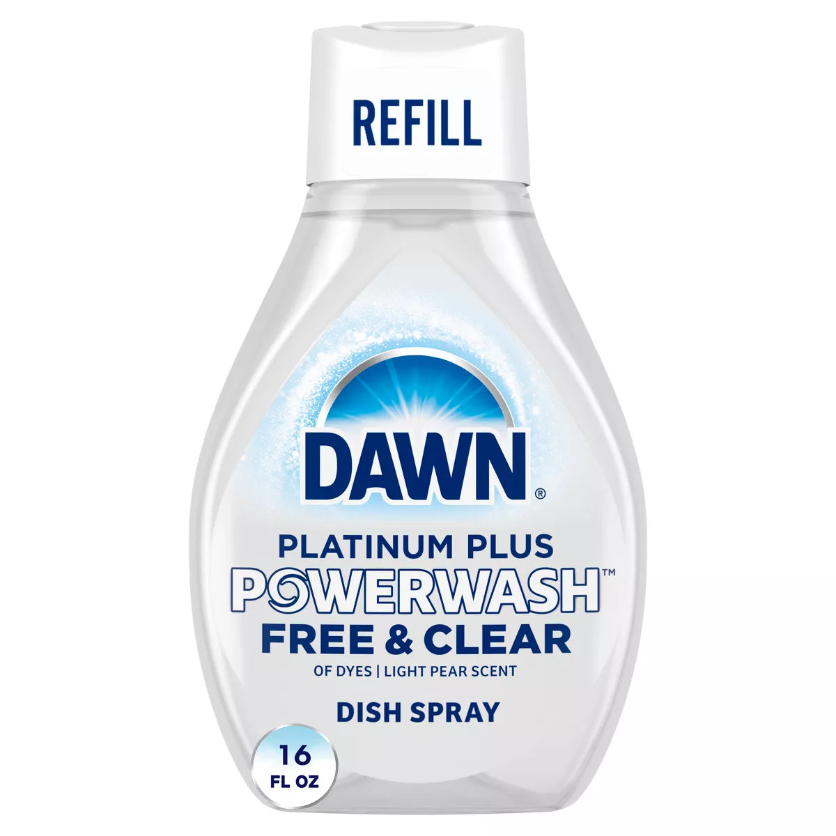 Dawn Ultra Free & Clear Powerwash Dish Spray Soap – Pear Scent – 16-oz. Refill