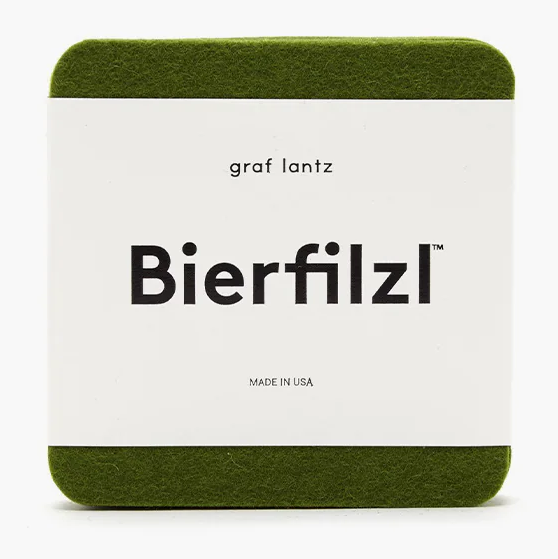 Graf Lantz Bierfilzl Square Felt Coaster – Loden Green – 4pk