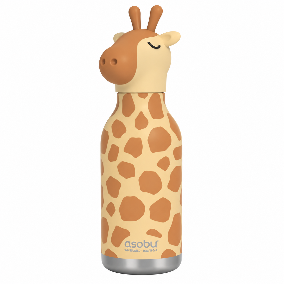 ASOBU Bestie Water Bottle – Giraffe – 16oz – 3" X 8"