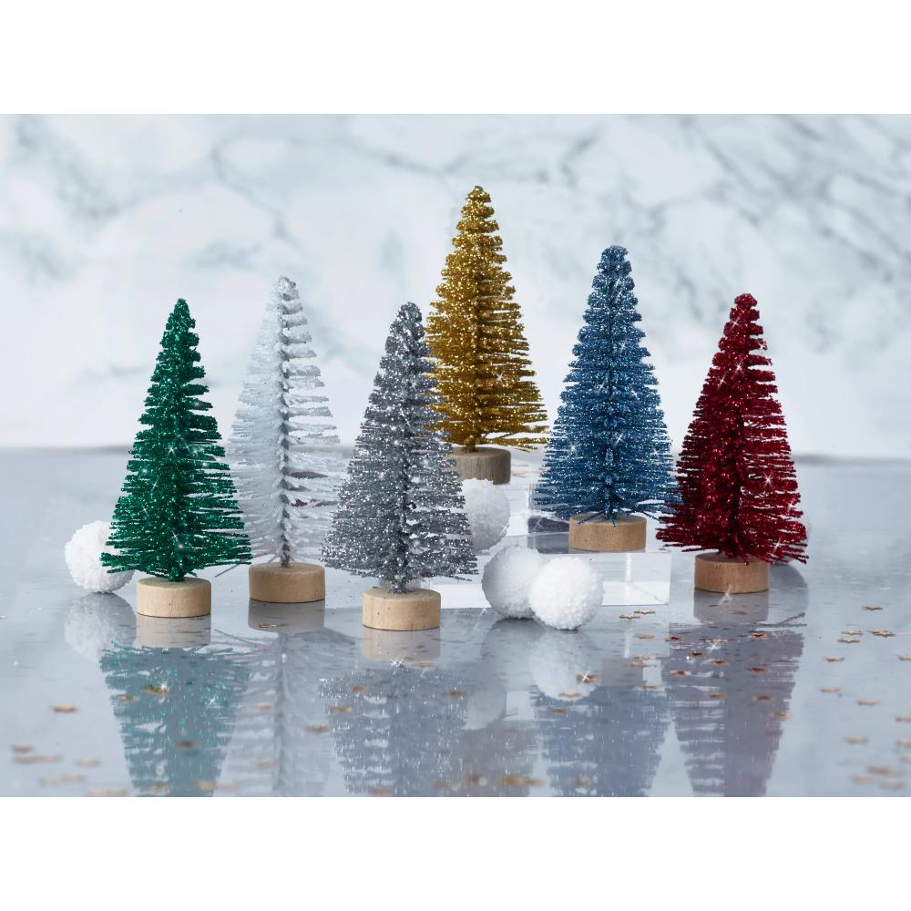 Robin Reed Silver Pine Trees Handmade Christmas Crackers – 6 Pack