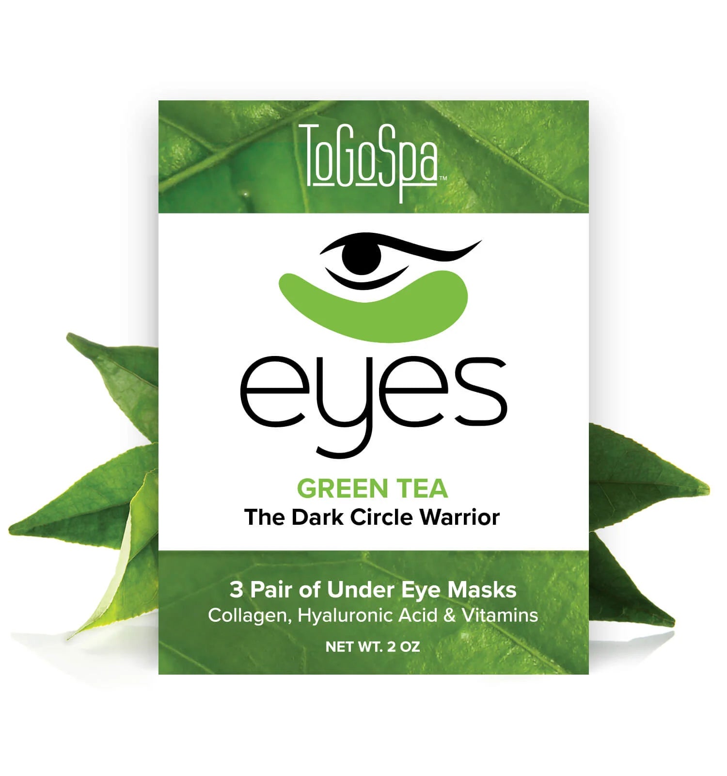 ToGoSpa Under Eye Masks – Dark Circle Warrior – Green Tea – Pack of 3