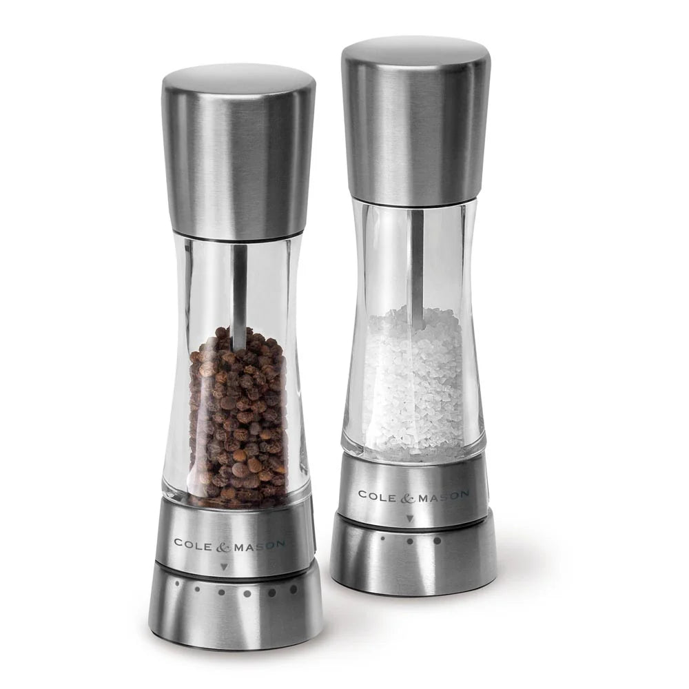 Cole & Mason Derwent Stainless Salt & Pepper Mill Gift Set