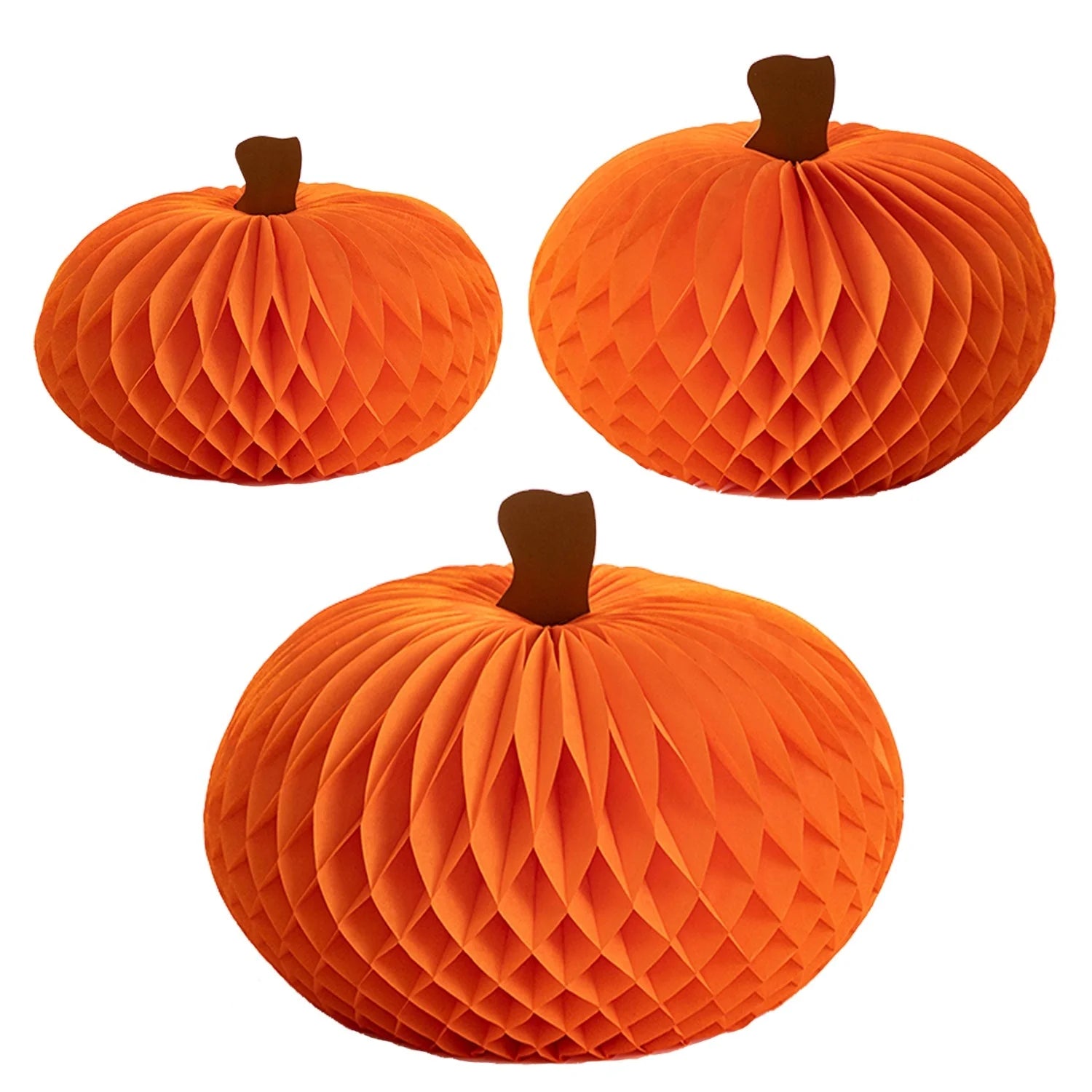 Honeycomb Pumpkins – Set of 3