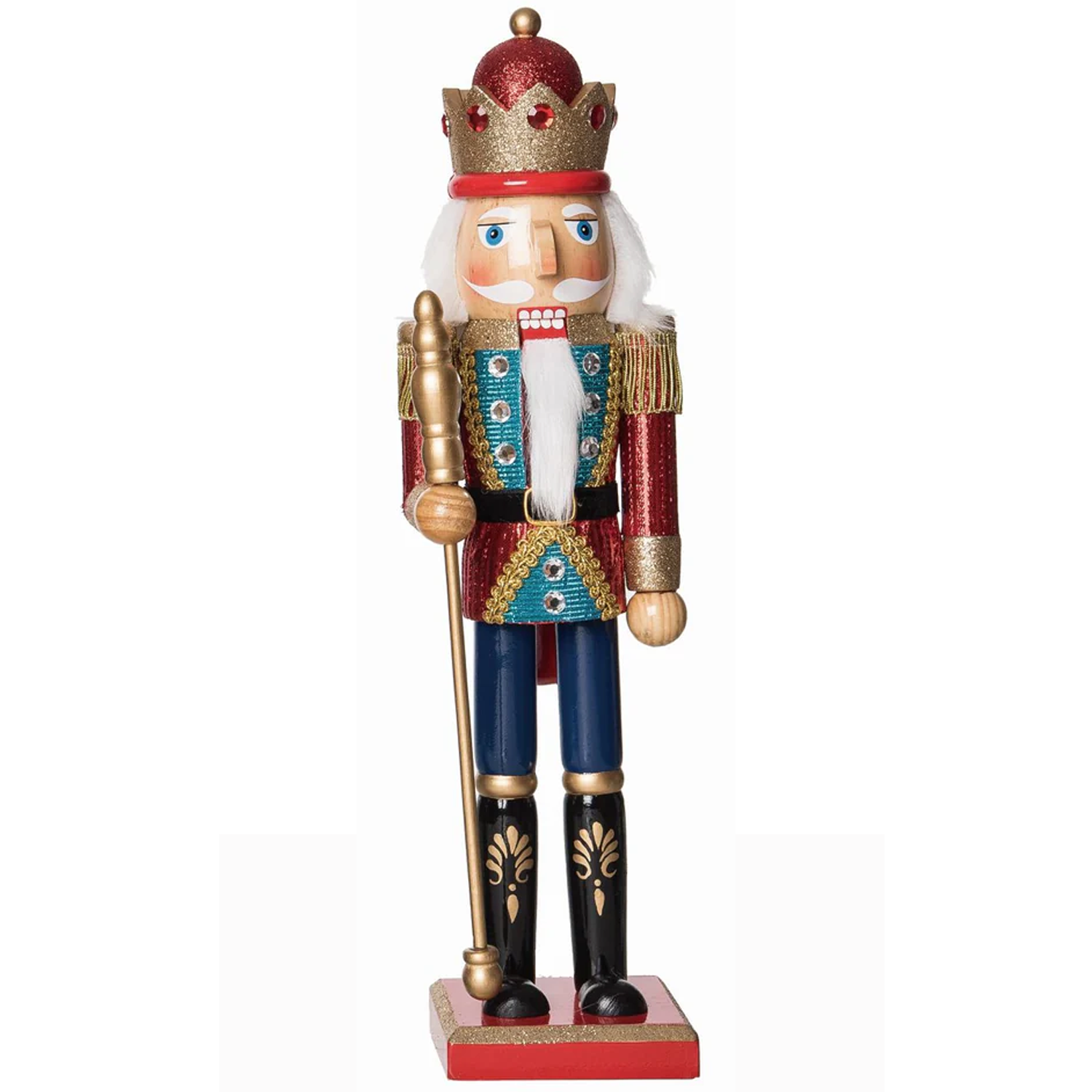 Natural Wood Glitz & Glam Nutcracker Figurines – Assorted – Sold Individually