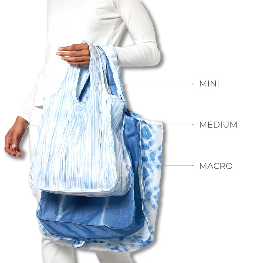 Pure Sage The Combo Pack Tote – Indigo – Set of 3