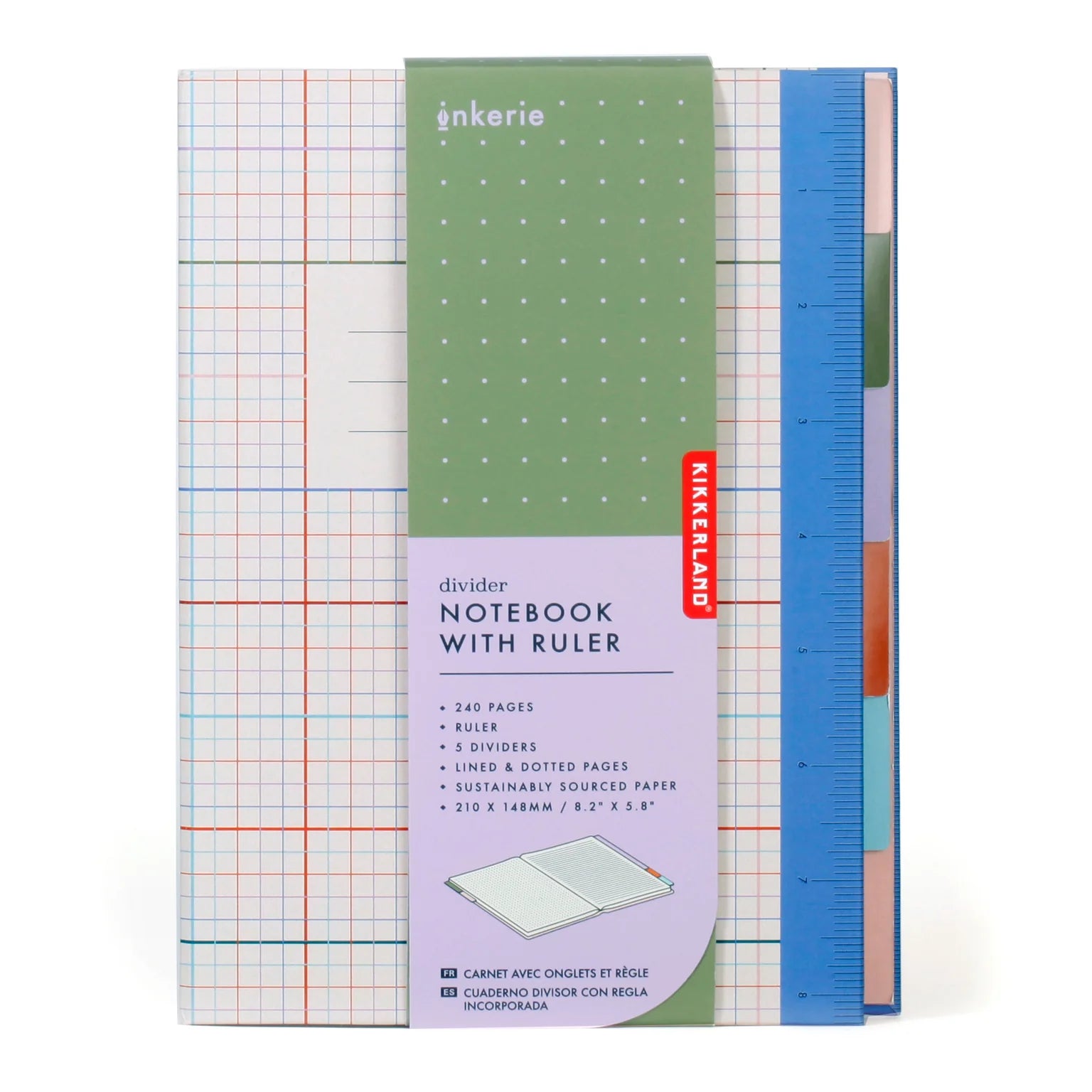 Kikkerland Divider Notebook with Ruler