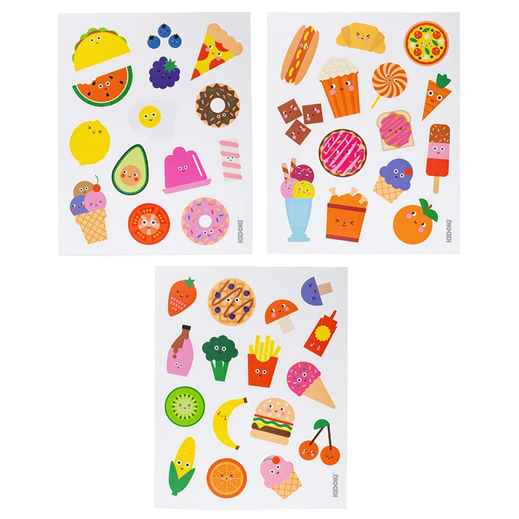 Kidoki Fun Puffy Stickers – Foodie