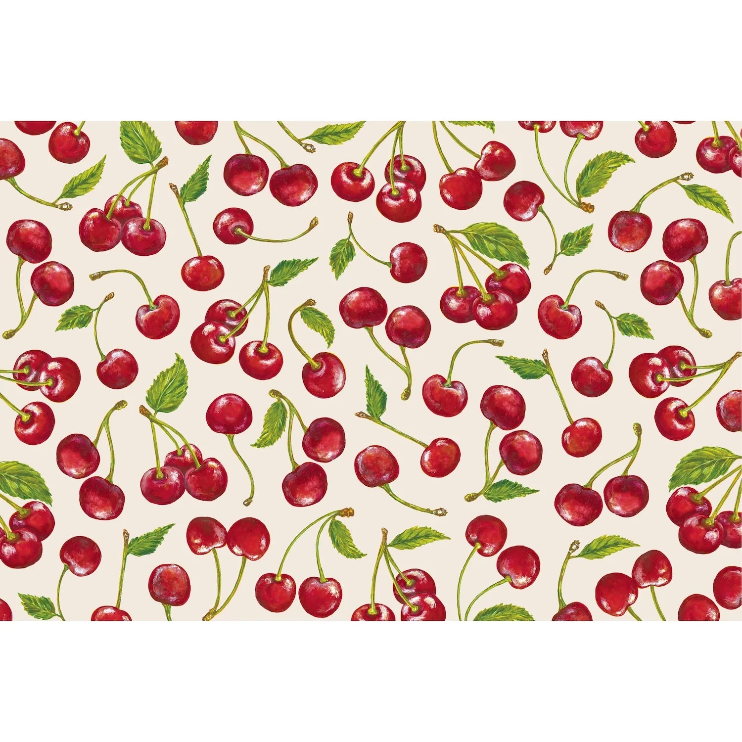 Hester & Cook Paper Placemats - Cherries – Pack of 18