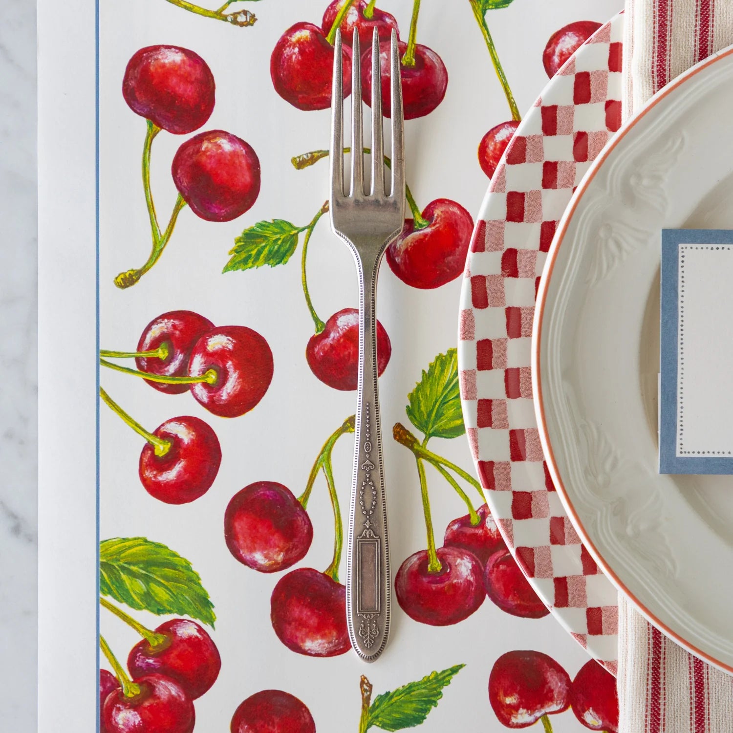 Hester & Cook Paper Placemats - Cherries – Pack of 18