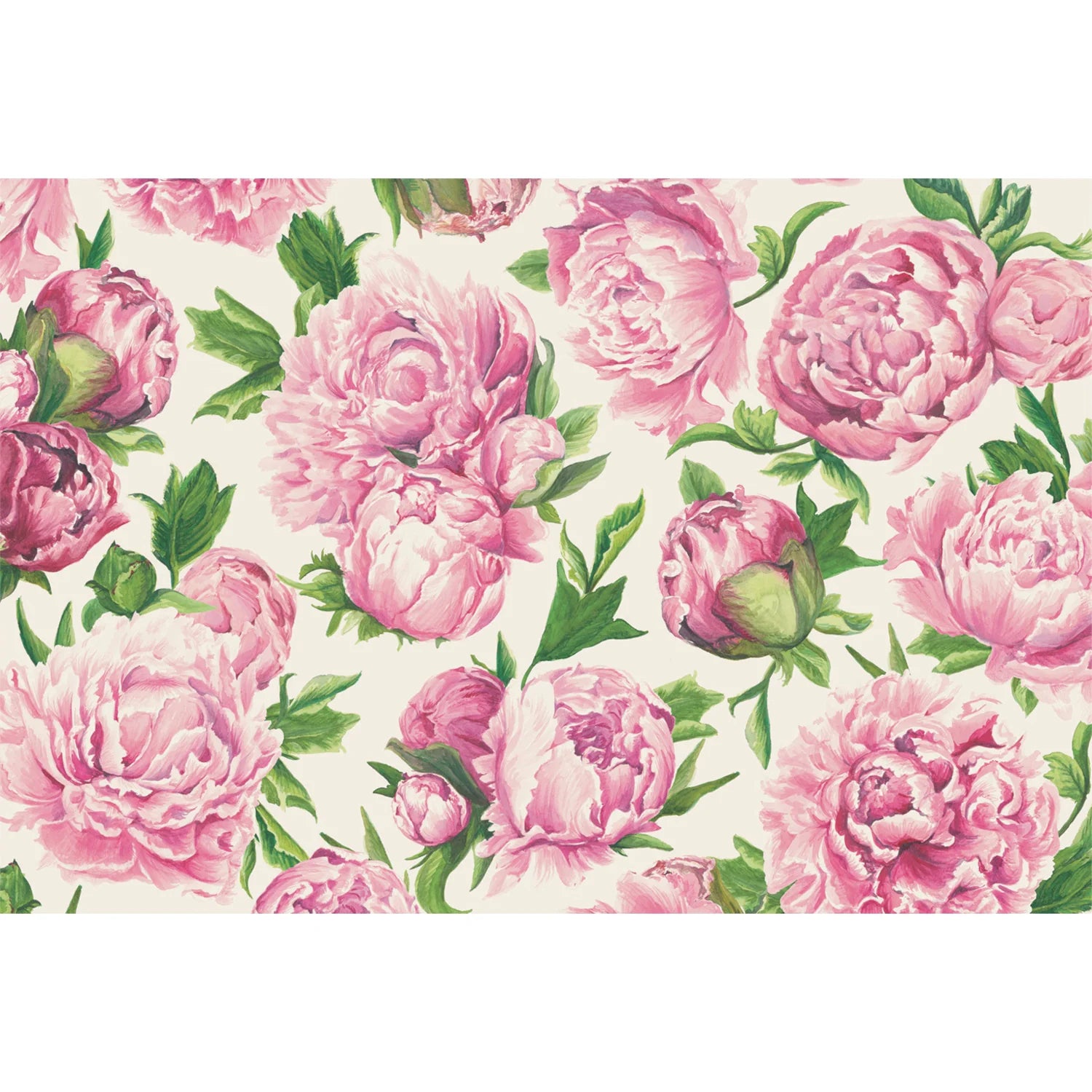 Hester & Cook Paper Placemats – Peonies In Bloom – Pack of 18