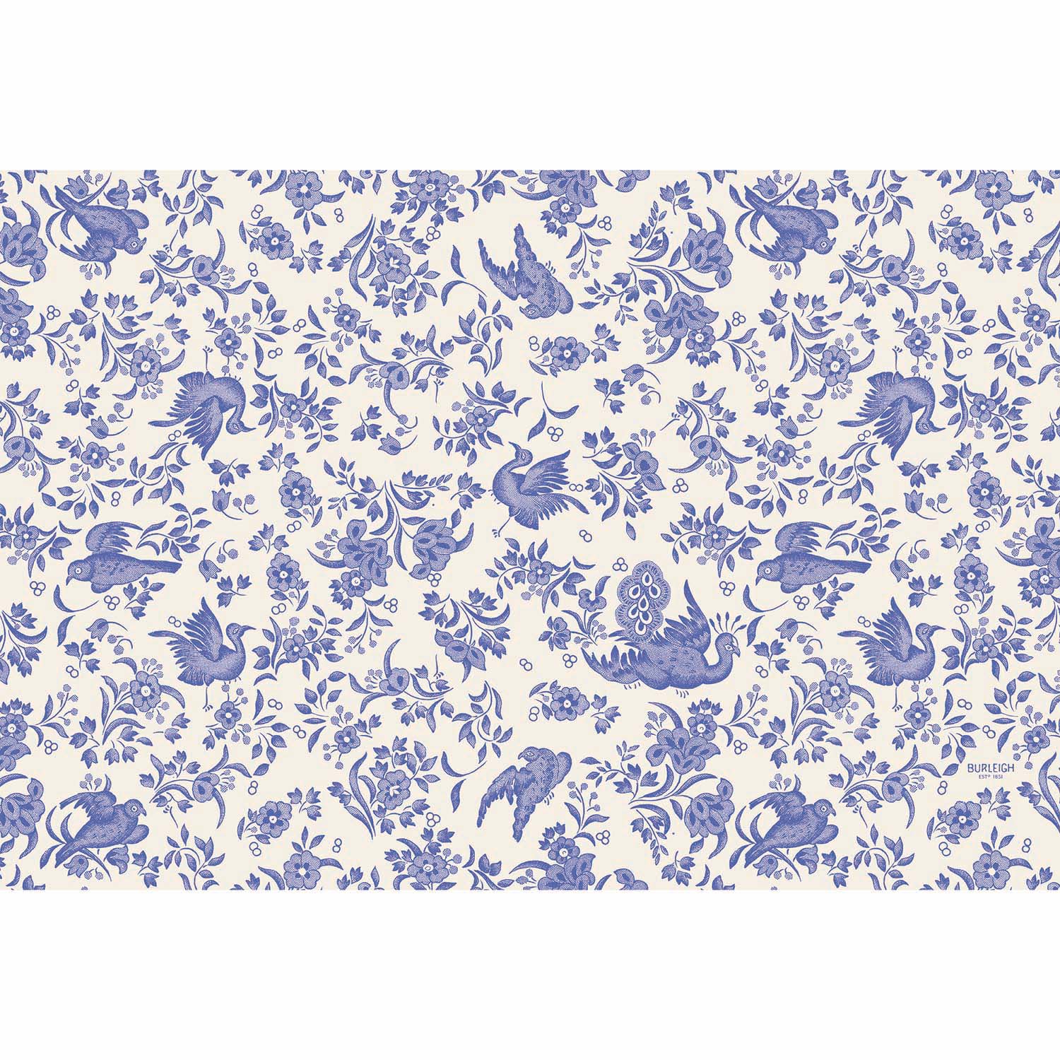 Hester & Cook Paper Placemats – Blue Regal Peacock – Pack of 18