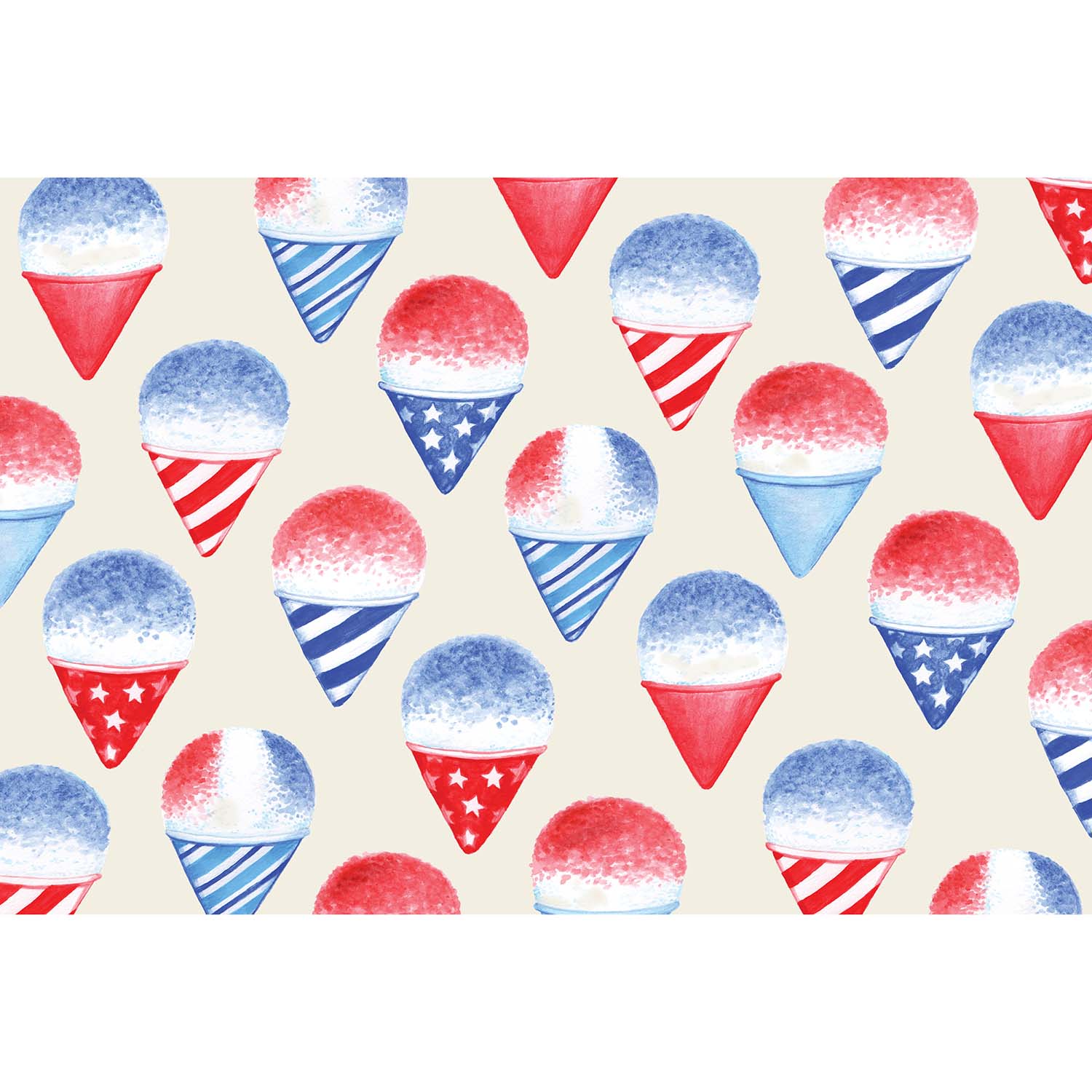 Hester & Cook Paper Placemats – Snow Cone – Pack of 18