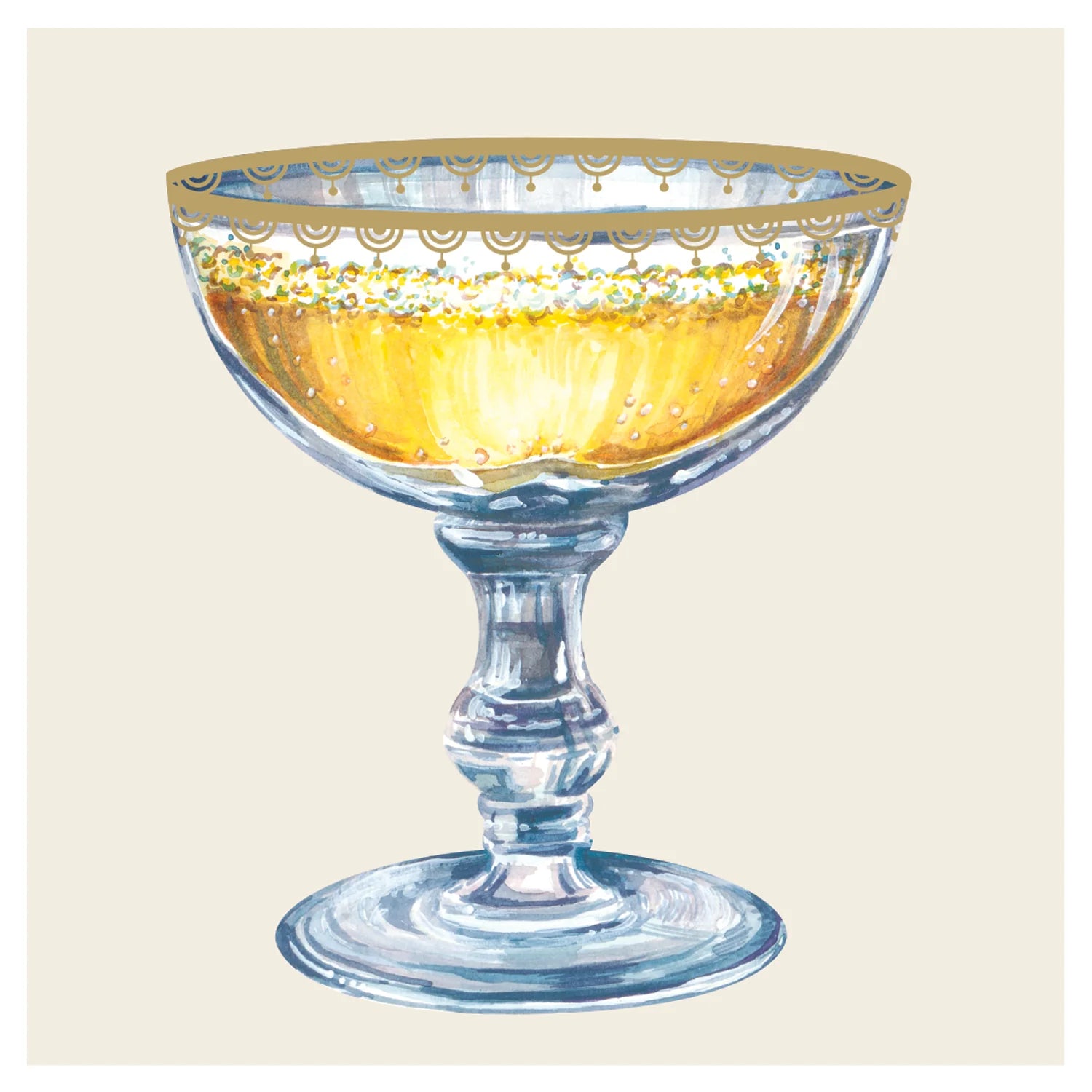 Hester & Cook Beverage Napkin – Champagne Coupe – 20pk