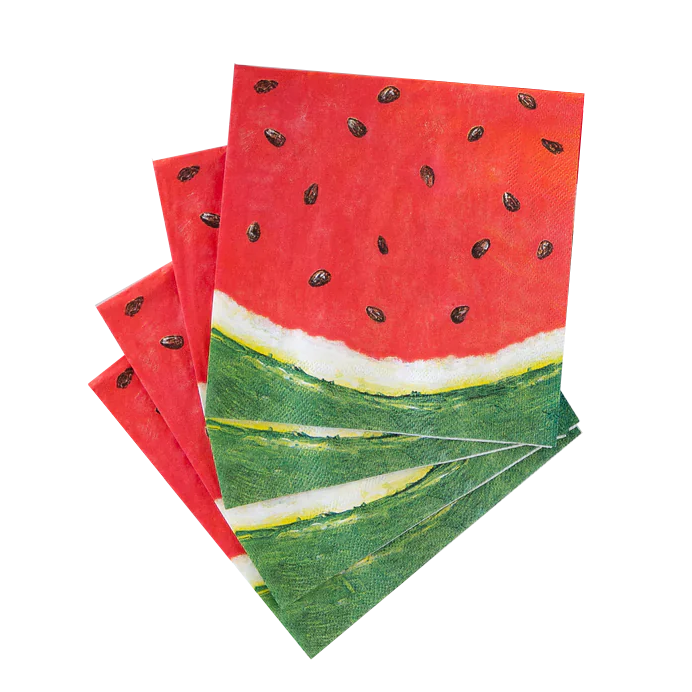 Hester & Cook Beverage Napkin – Watermelon – 20pk