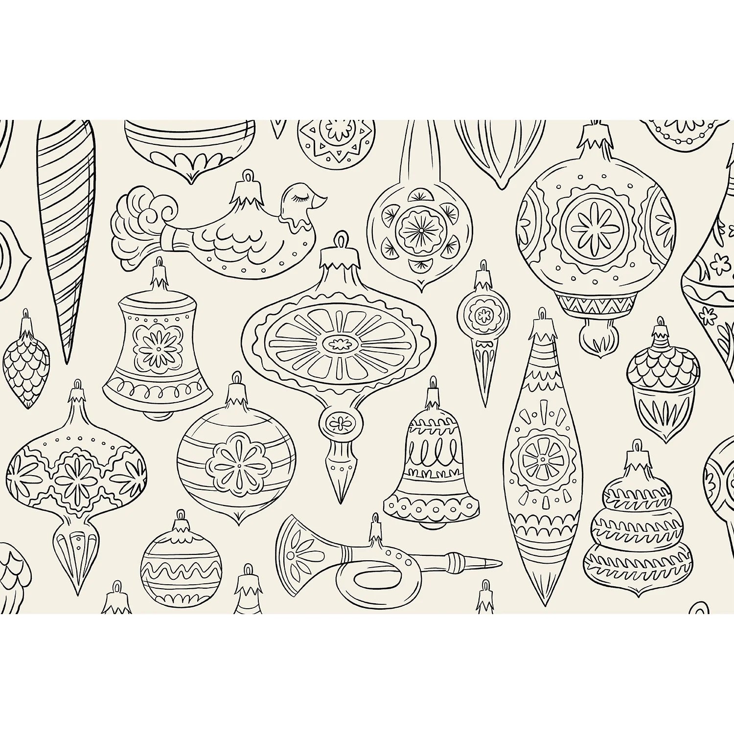 Manteles individuales de papel para colorear troquelados Hester & Cook - Navidad - Paquete de 18