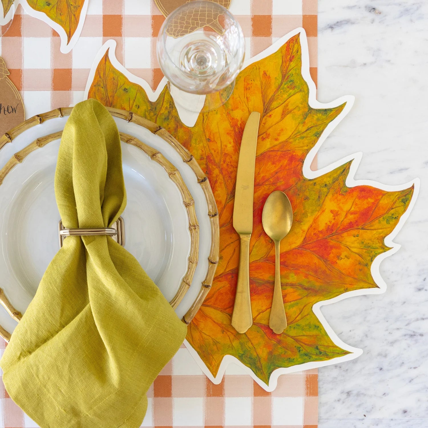 Hester & Cook Die-Cut Paper Placemats – Fall Leaf – Pack of 12