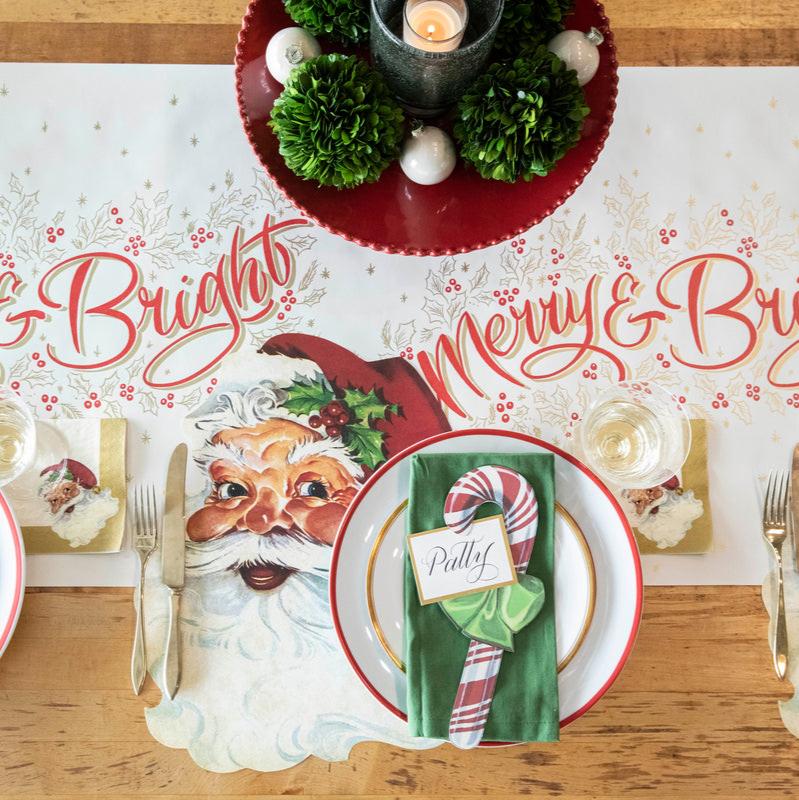 Manteles individuales de papel troquelados Hester & Cook - Santa - 12