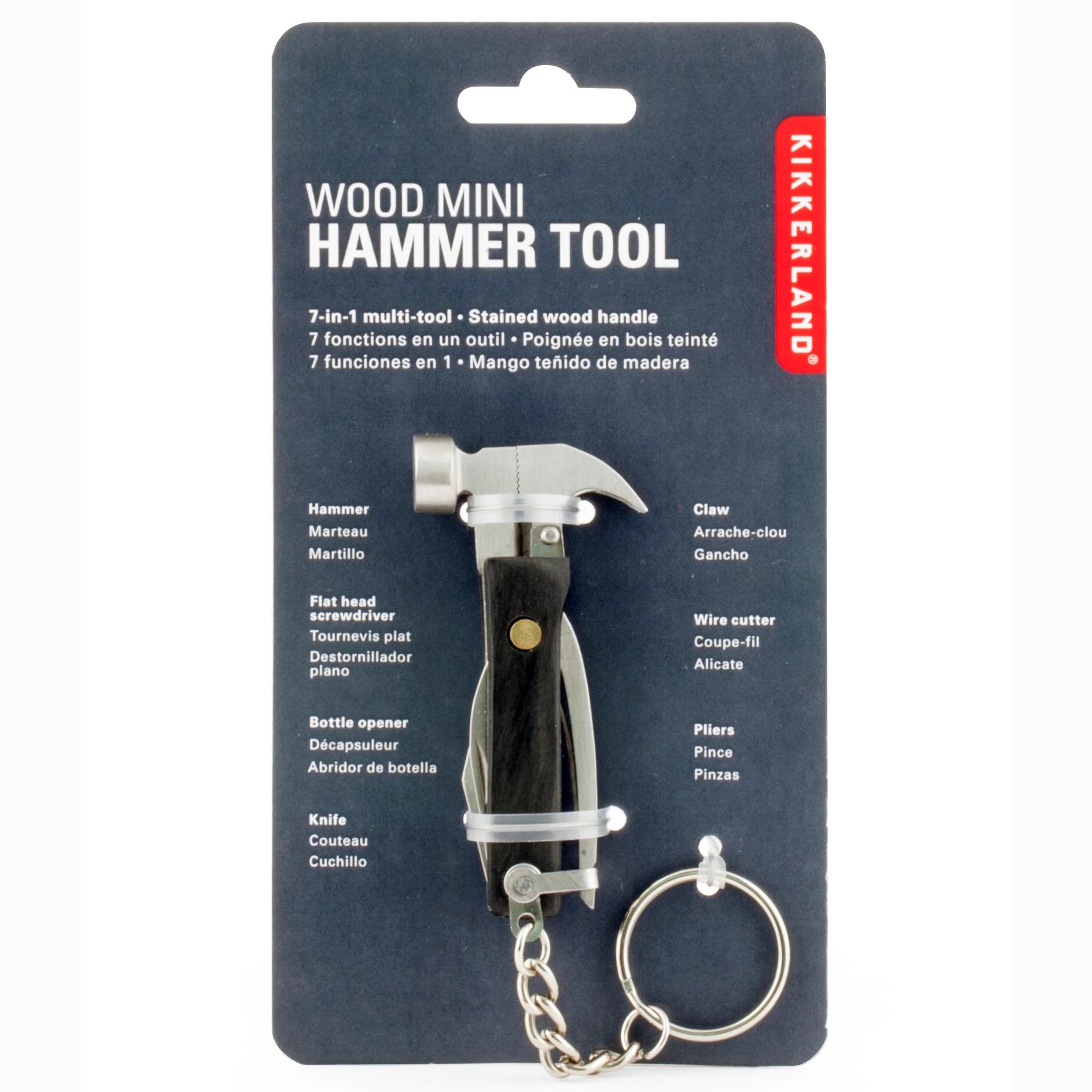 Kikkerland Wood Mini Hammer Multi-Tool