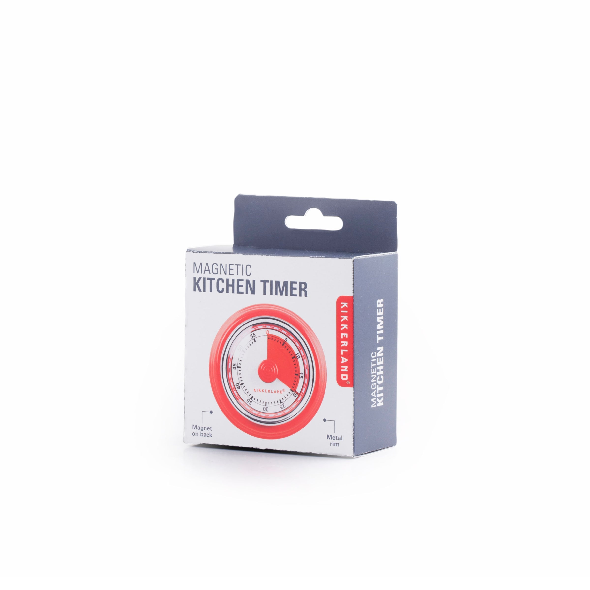 Kikkerland Magnetic Kitchen Timer – Red