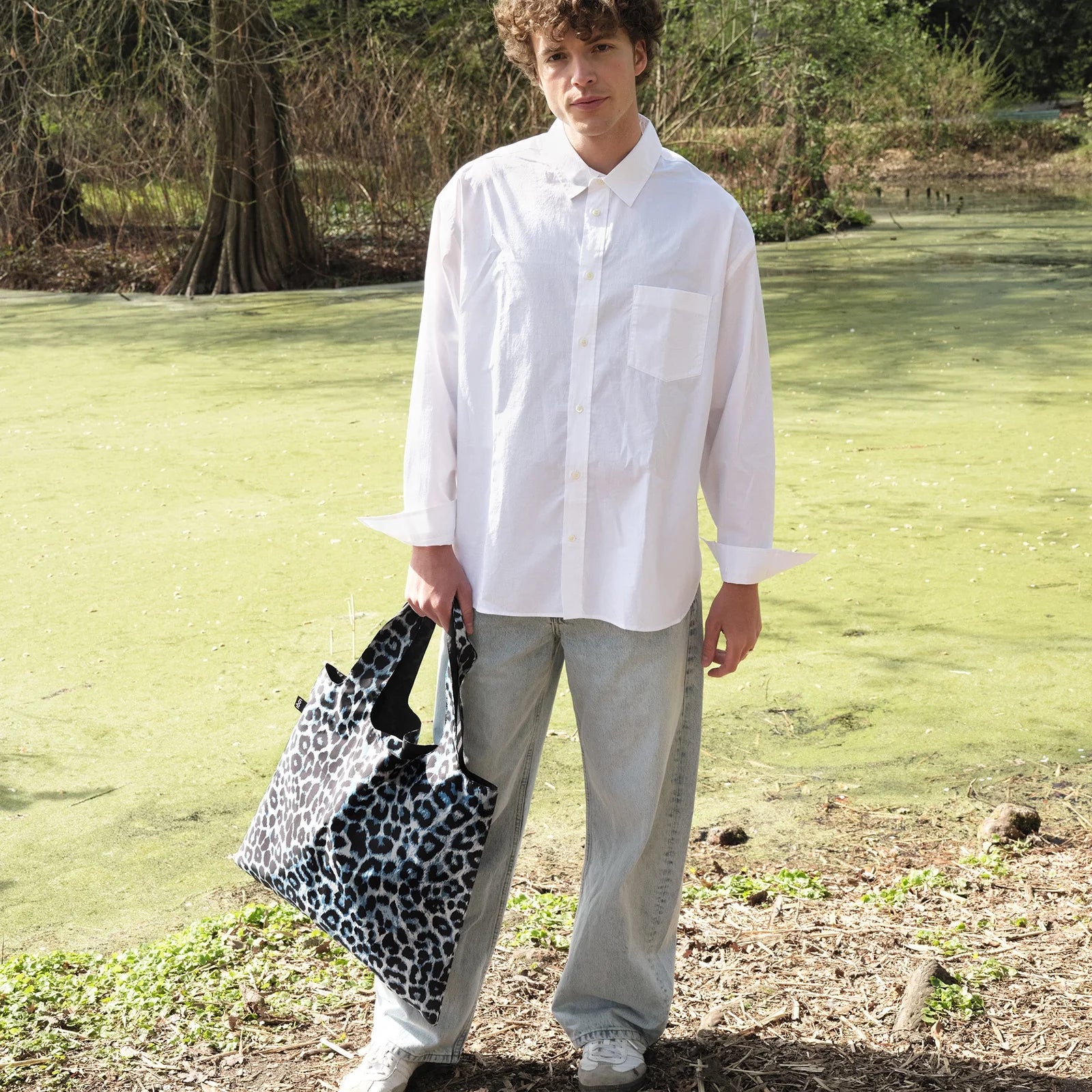 LOQI Recycled Reusable Tote Bag – Leopard Twilight