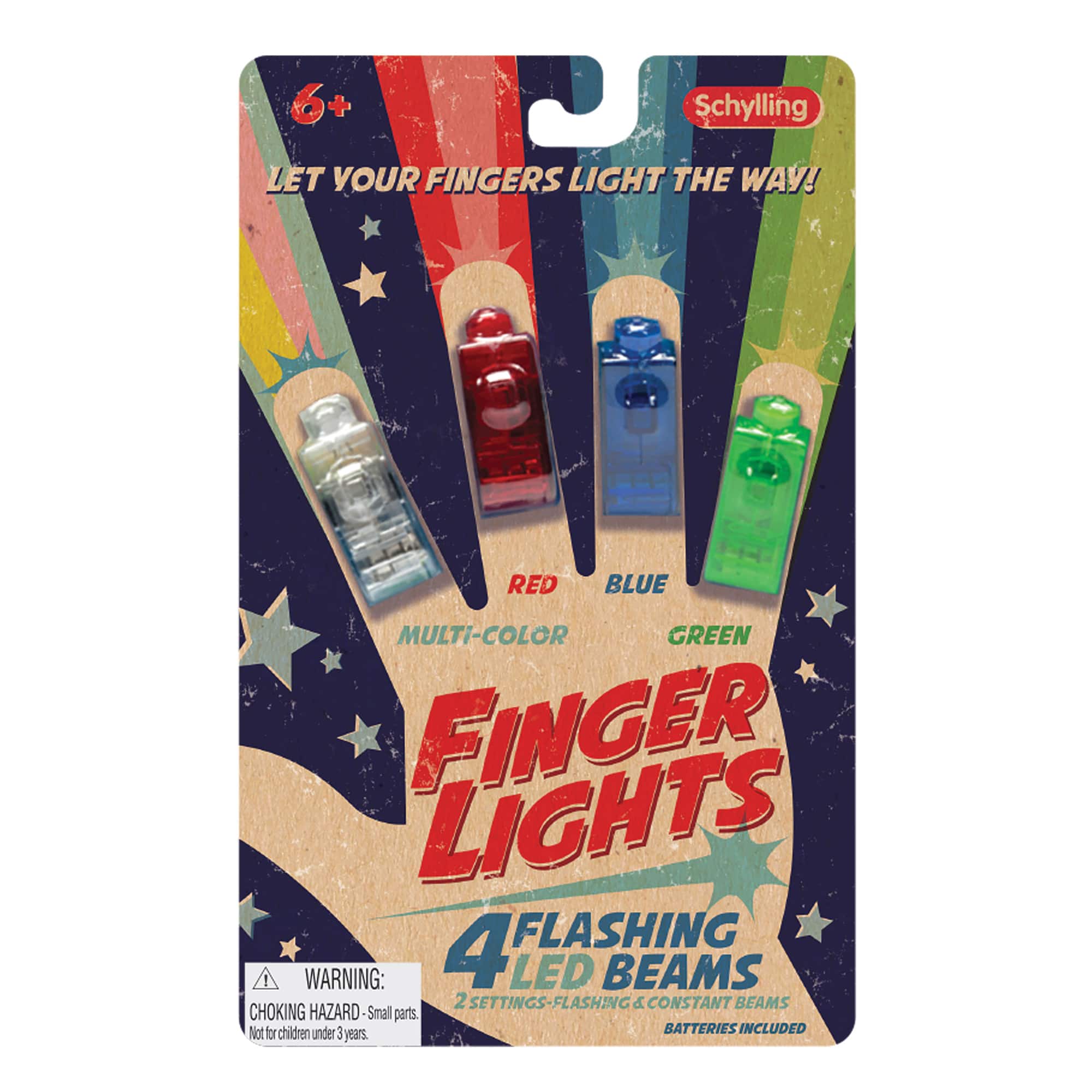 Schylling Led Finger Flashlights – Set of 4
