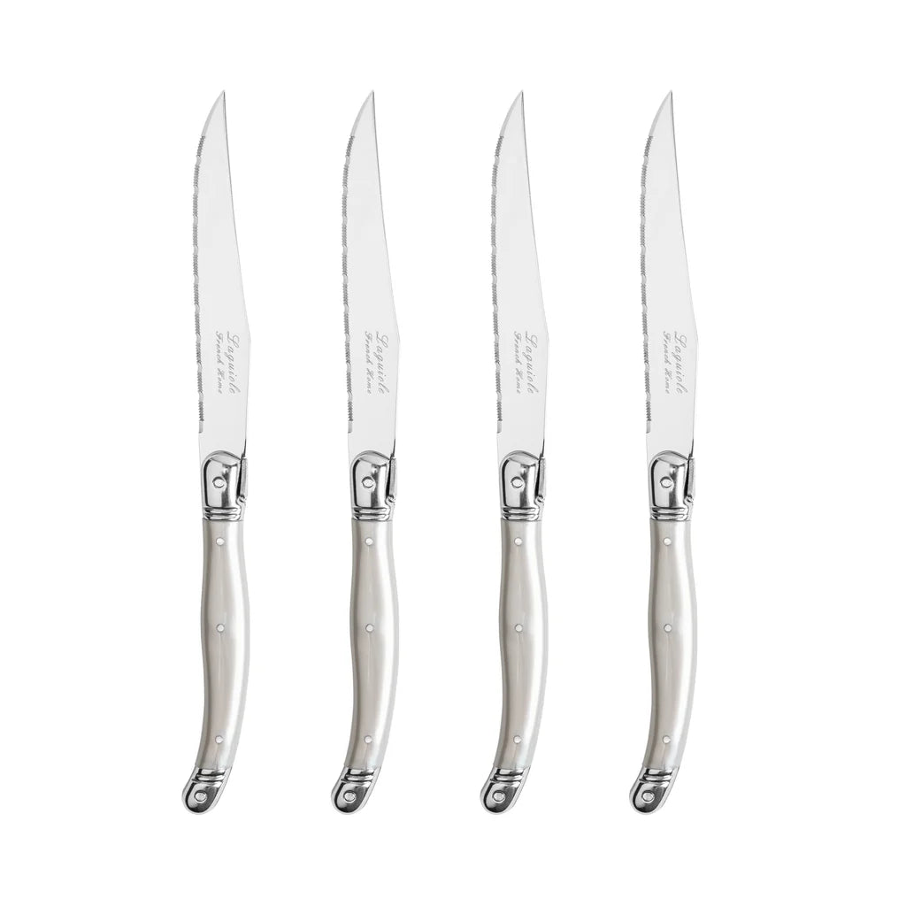 French Home Laguiole Steak Knives – Pewter – Set of 4