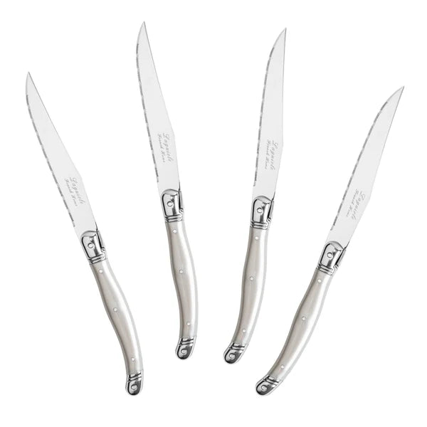 French Home Laguiole Steak Knives – Pewter – Set of 4