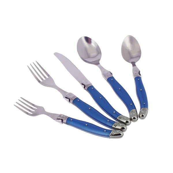 Laguiole 20-Piece French Flatware Set – 20 Piece - Service for 4 – French Blue